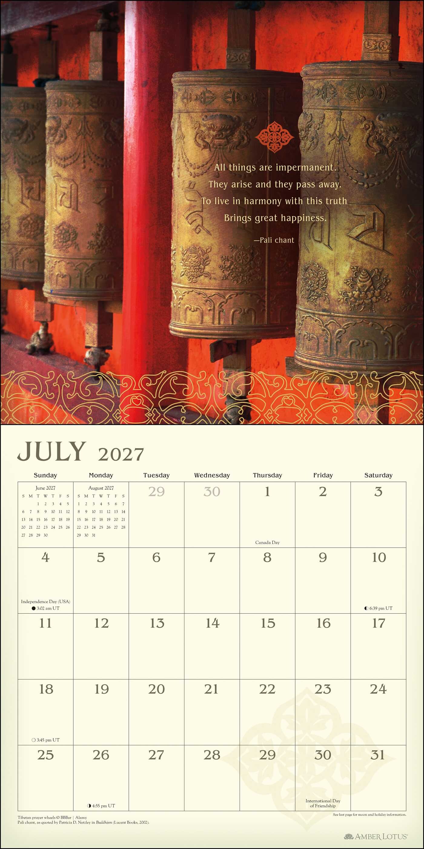 Meditation 2027 Wall Calendar