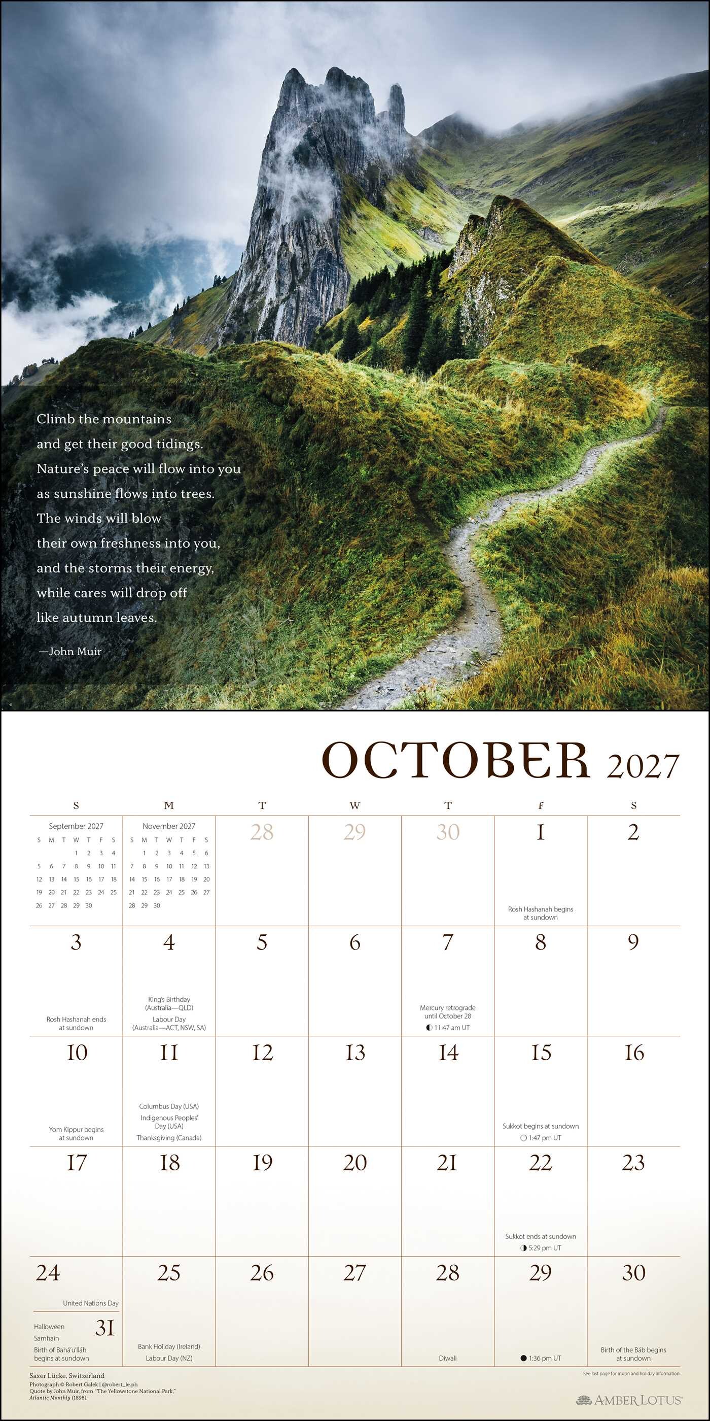 Wanderlust 2027 Wall Calendar