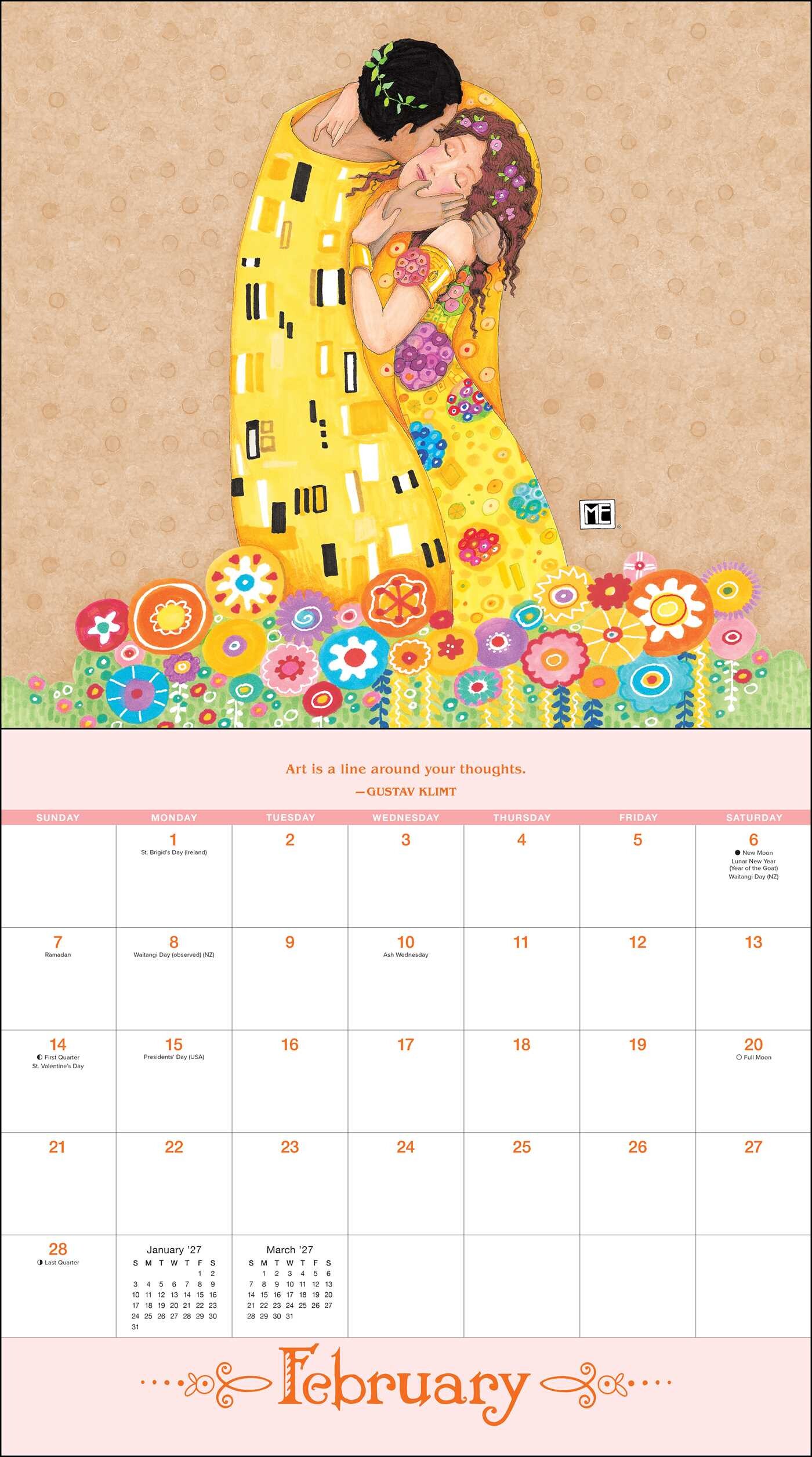 Mary Engelbreit's ME and the Masterpieces 2027 Deluxe Wall Calendar