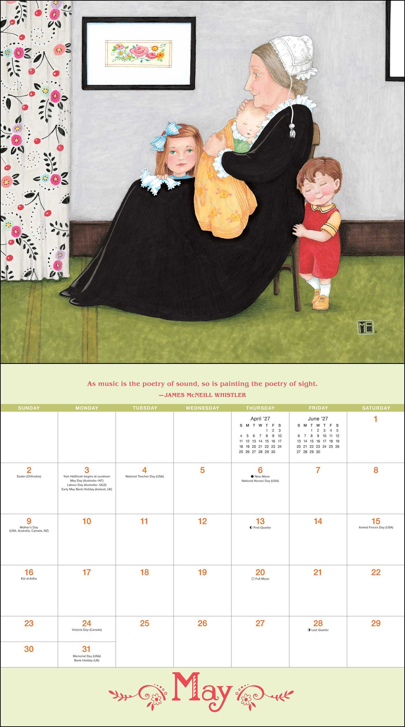 Mary Engelbreit's ME and the Masterpieces 2027 Deluxe Wall Calendar