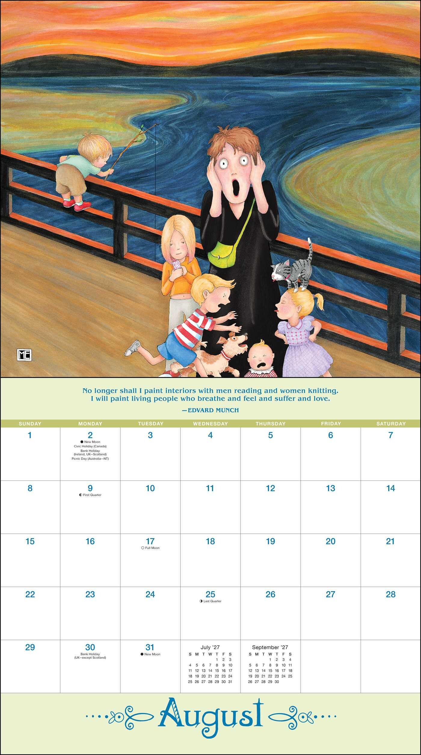 Mary Engelbreit's ME and the Masterpieces 2027 Deluxe Wall Calendar