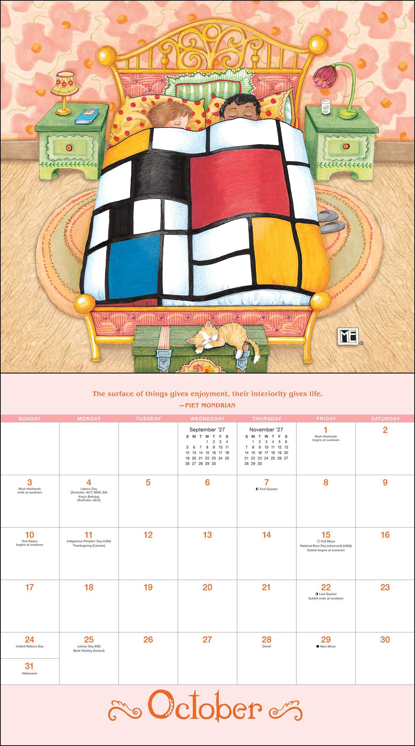 Mary Engelbreit's ME and the Masterpieces 2027 Deluxe Wall Calendar