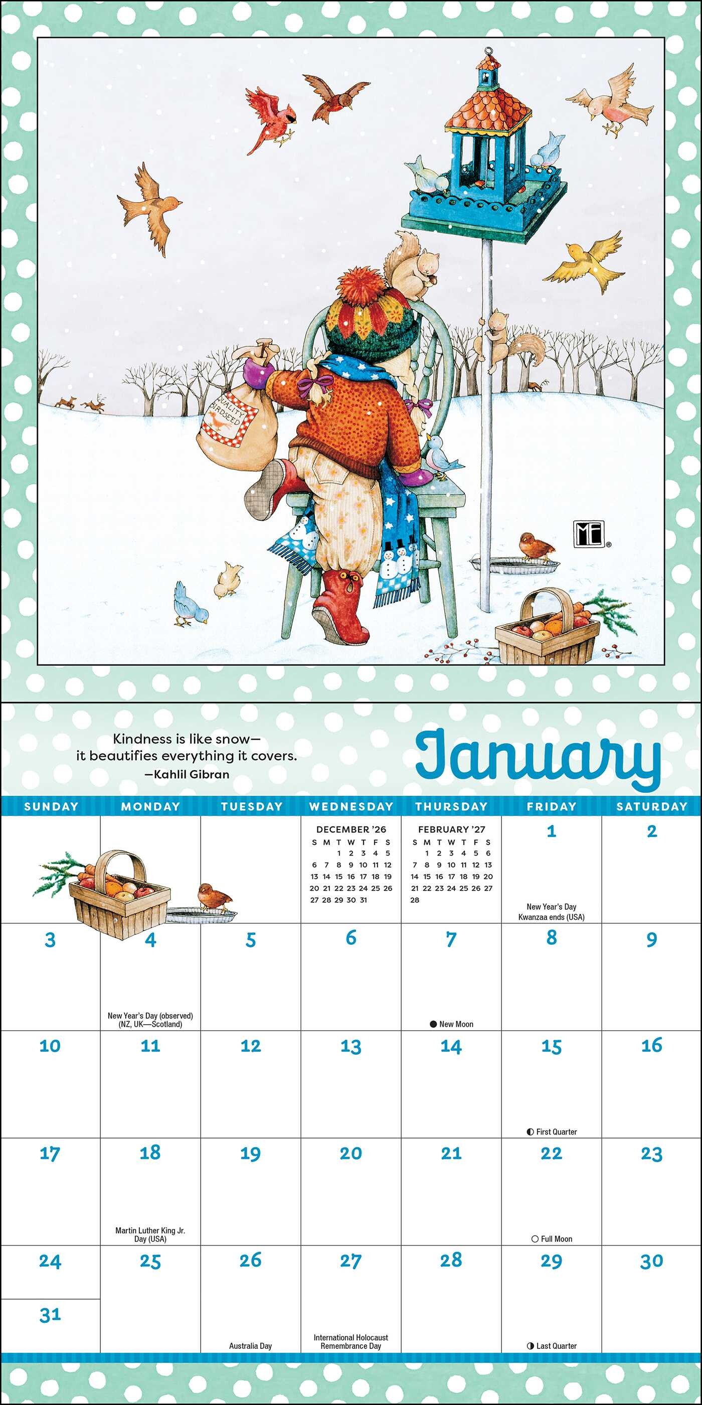 Mary Engelbreit's Kindness is Magic 2027 Mini Wall Calendar