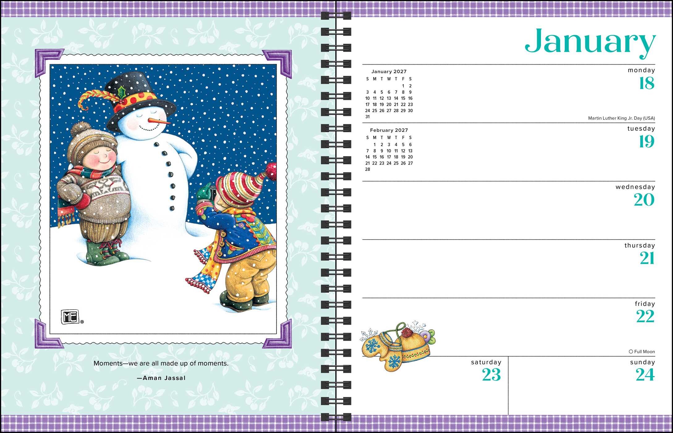 Mary Engelbreit's A Moment Here, A Memory There 2027 Monthly/Weekly Planner