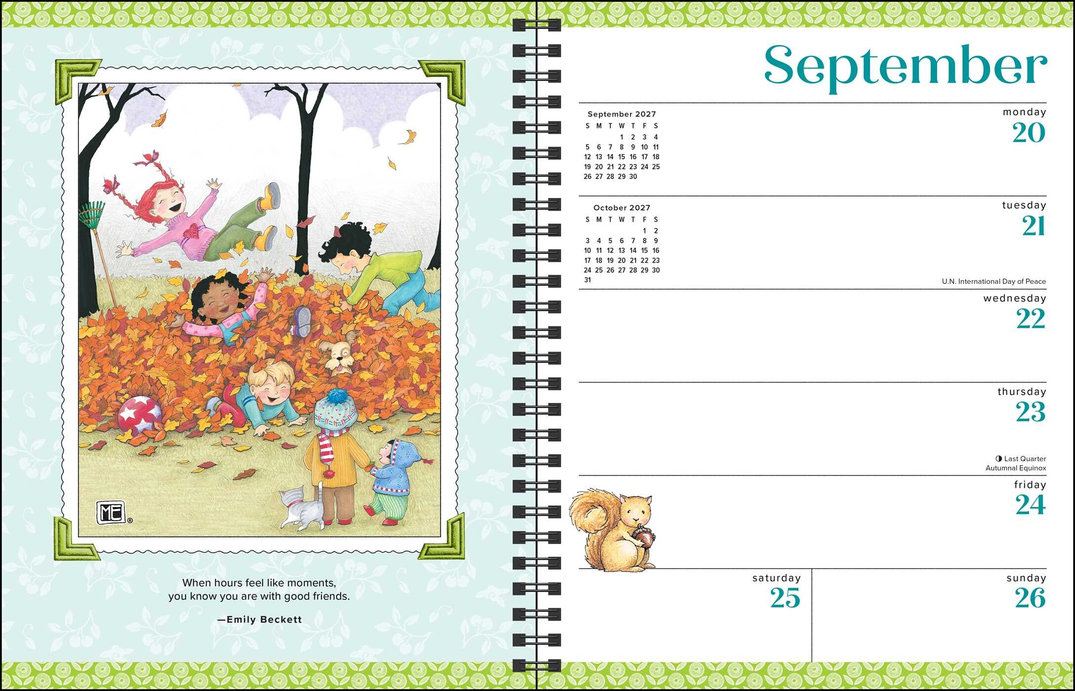 Mary Engelbreit's A Moment Here, A Memory There 2027 Monthly/Weekly Planner