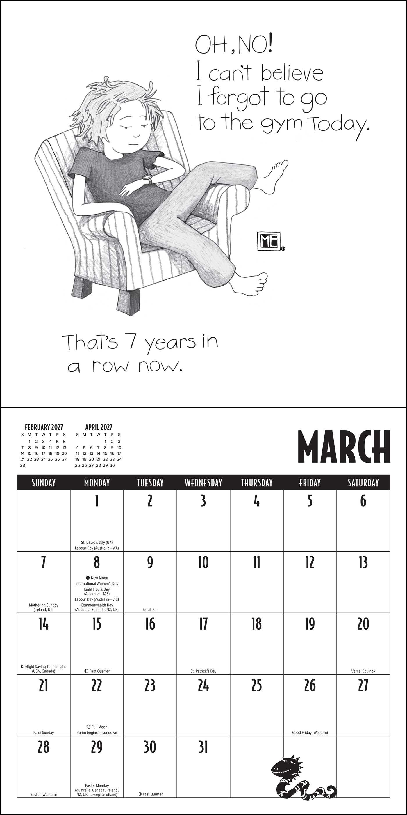 Mary EngelDark 2027 Wall Calendar