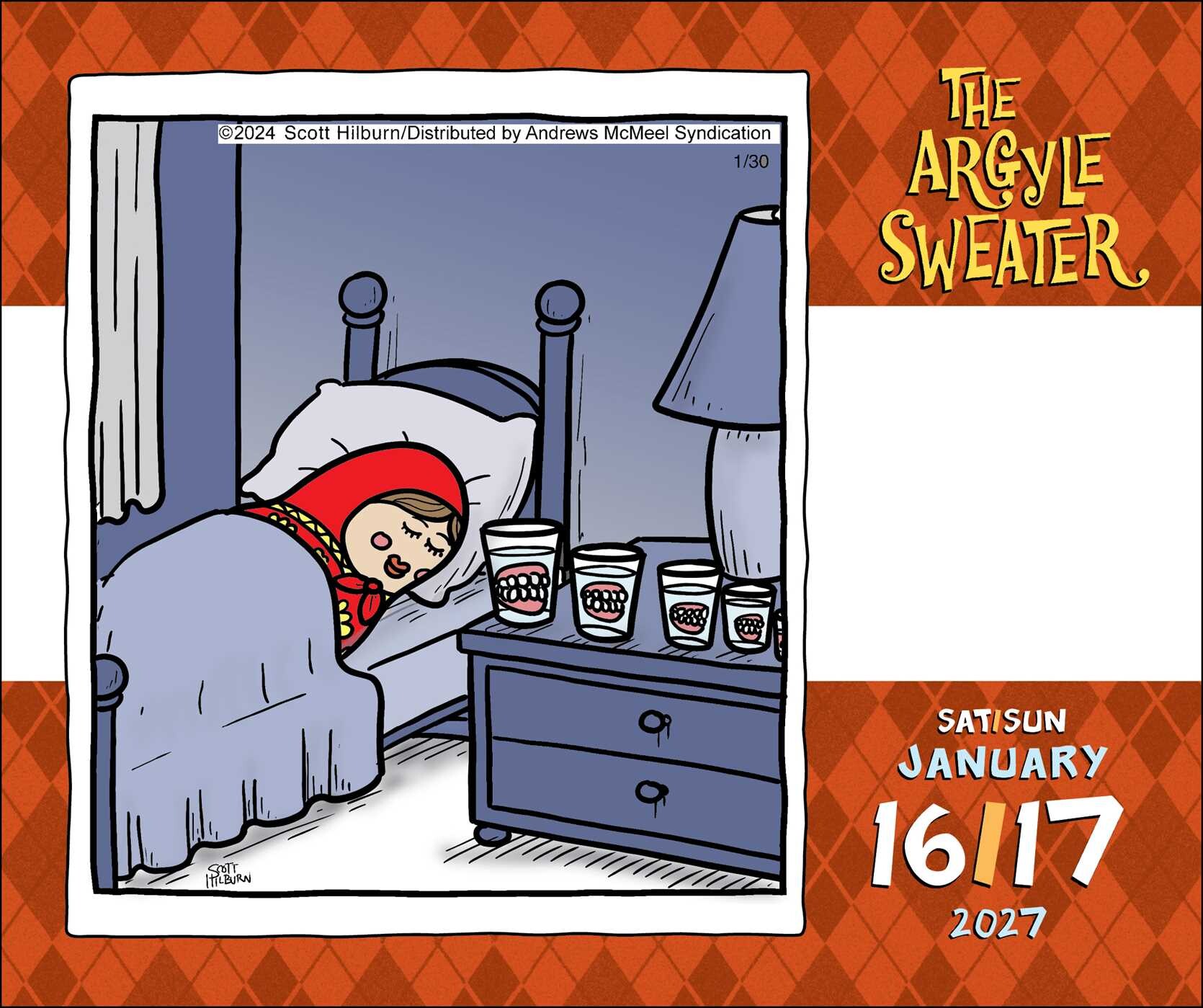 Argyle Sweater 2027 Day-to-Day Calendar
