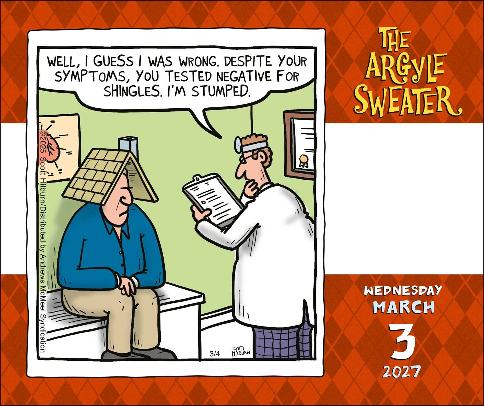 Argyle Sweater 2027 Day-to-Day Calendar