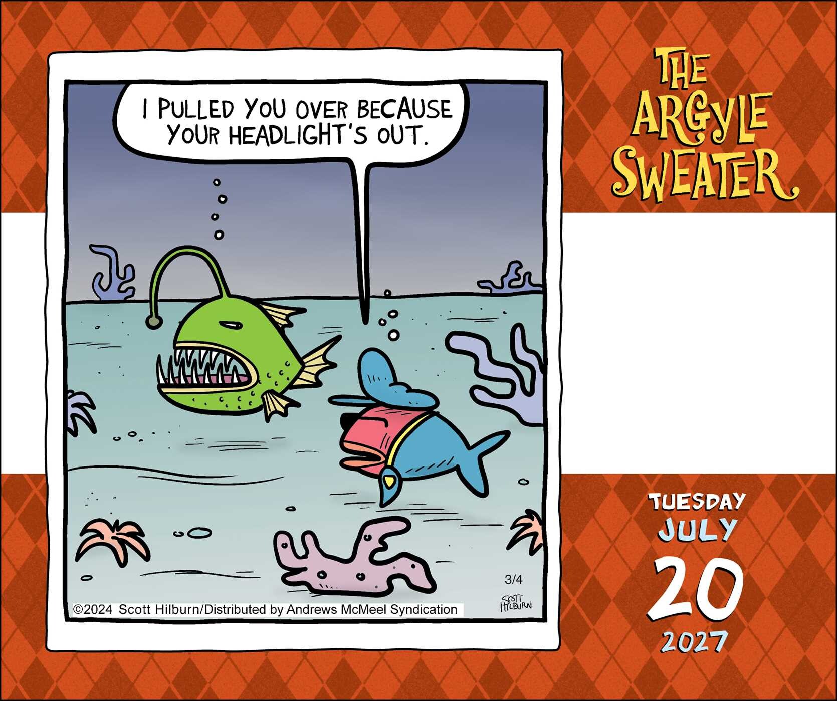 Argyle Sweater 2027 Day-to-Day Calendar