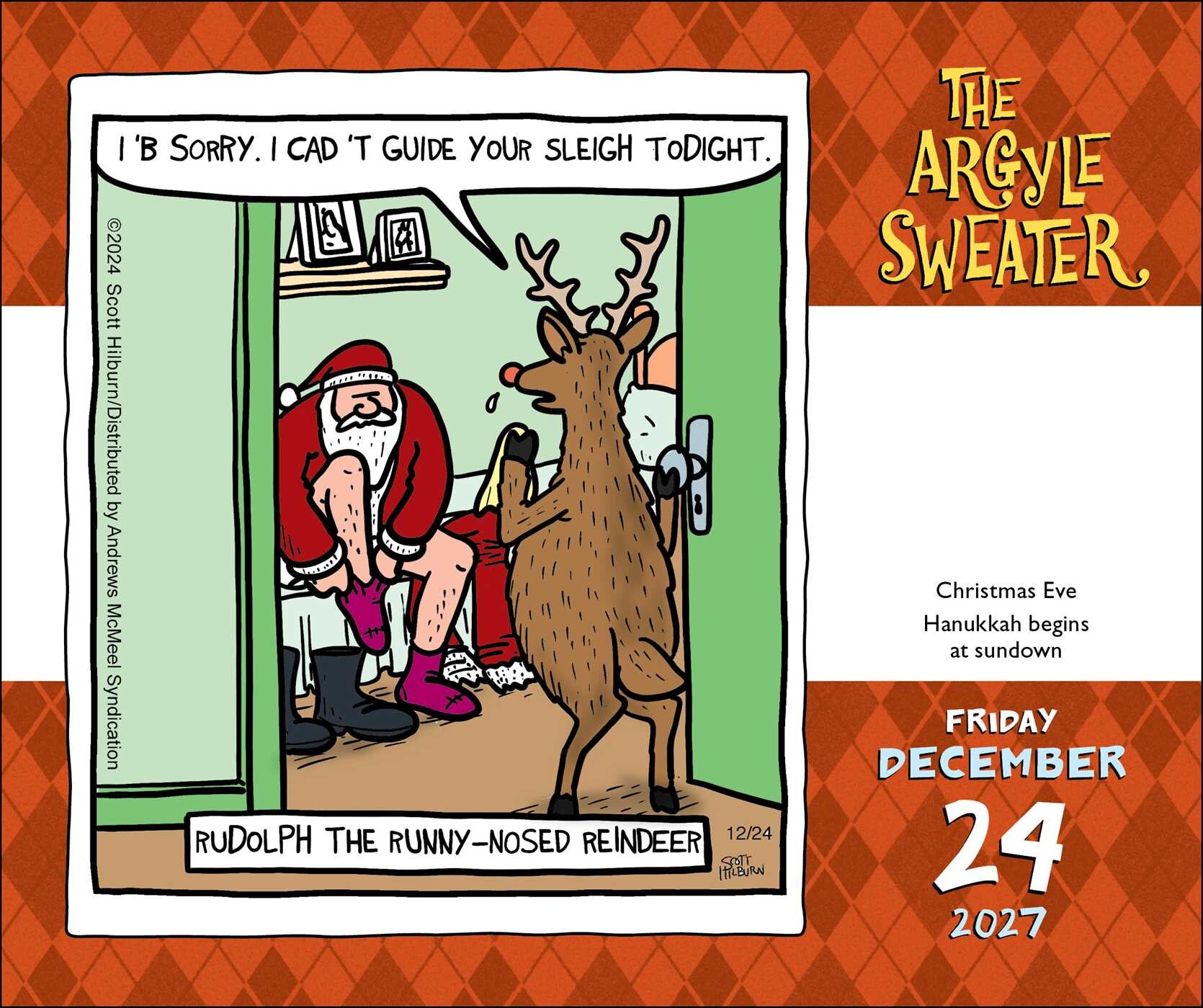 Argyle Sweater 2027 Day-to-Day Calendar