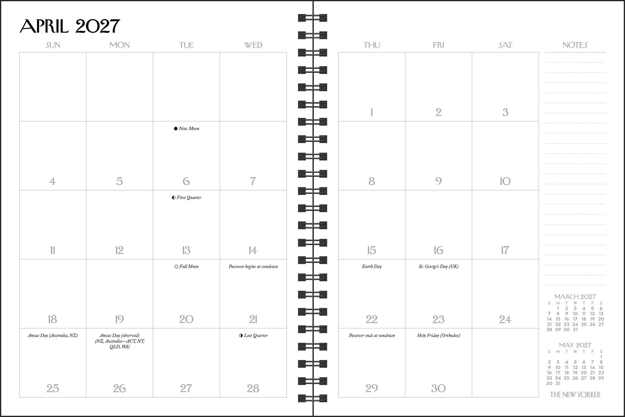 New Yorker Magazine 2027 Monthly/Weekly Planner Calendar