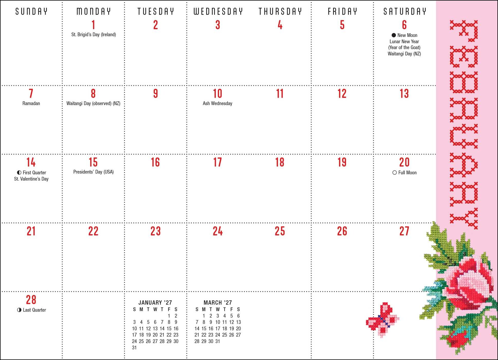 Dolly Parton 2027 Monthly Pocket Planner Calendar