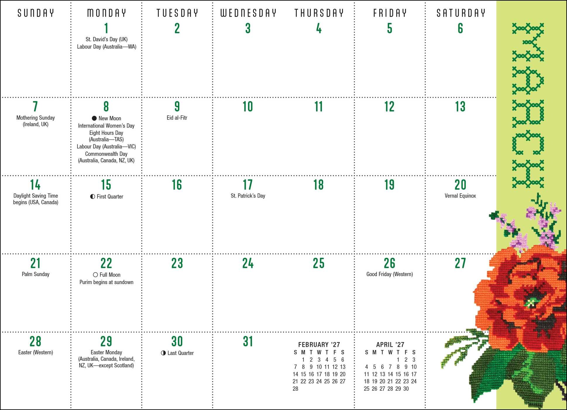 Dolly Parton 2027 Monthly Pocket Planner Calendar