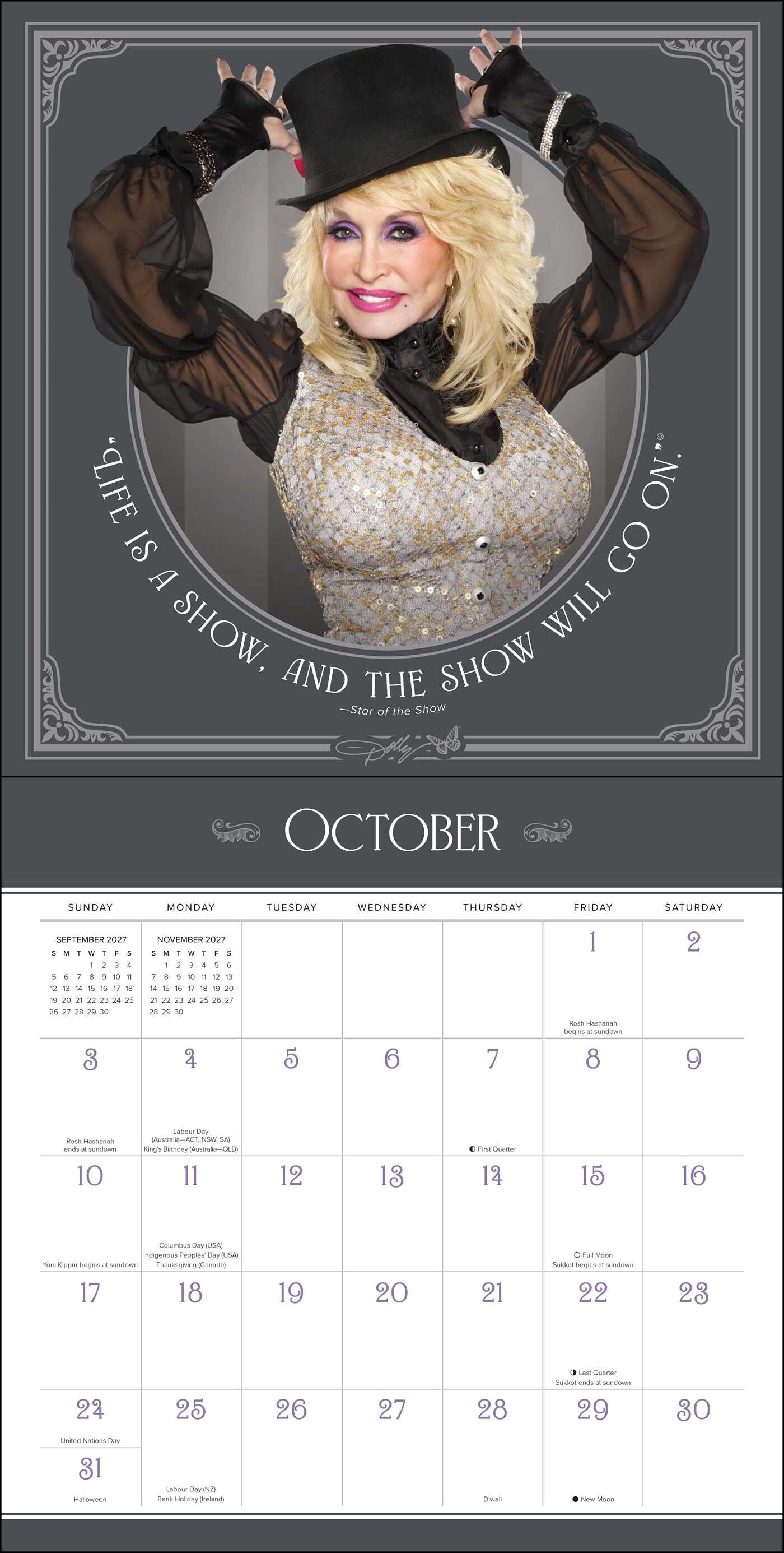 Dolly Parton 2027 Wall Calendar