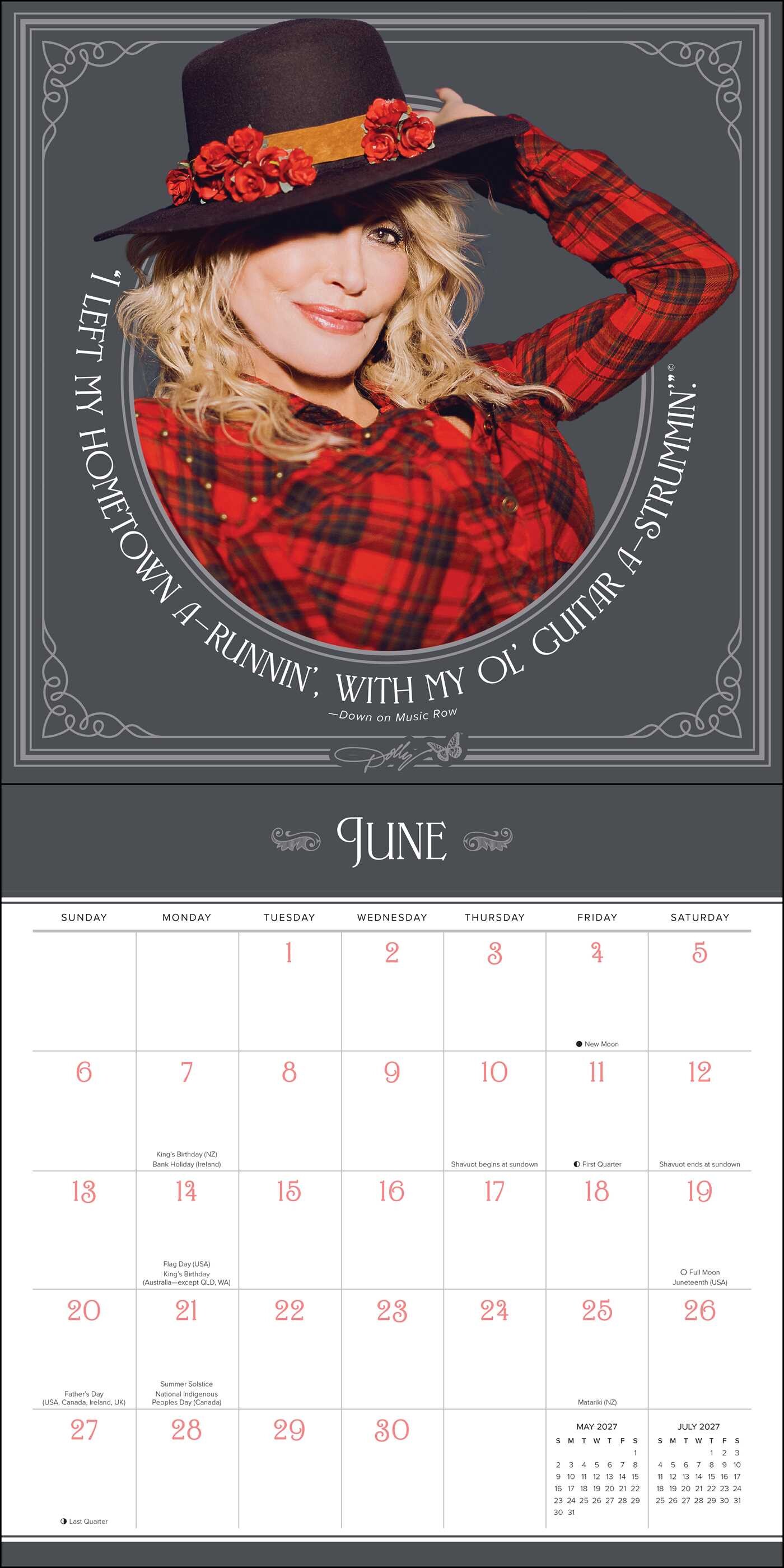 Dolly Parton 2027 Wall Calendar