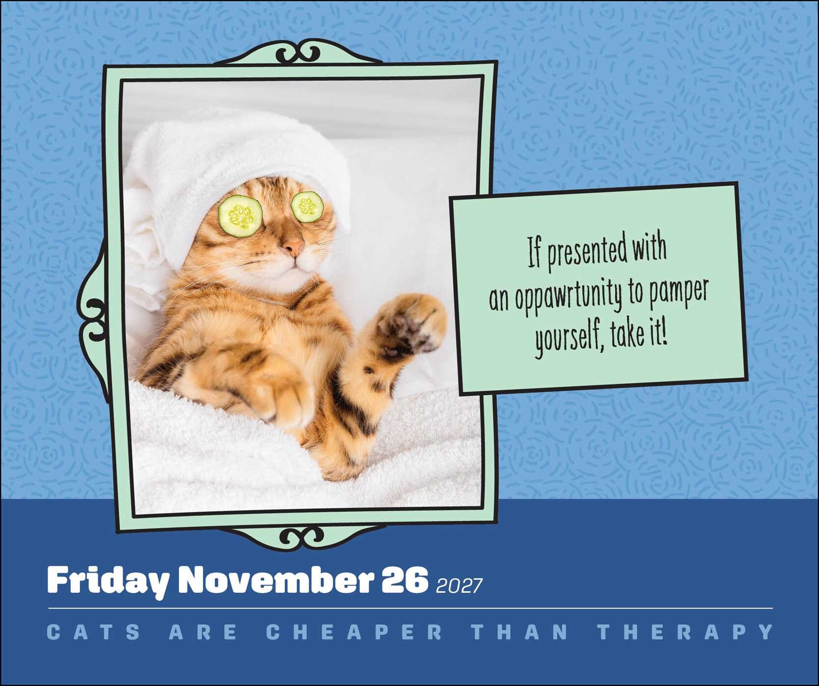Cats Are Cheaper Than Therapy 2027 Day-to-Day Calendar