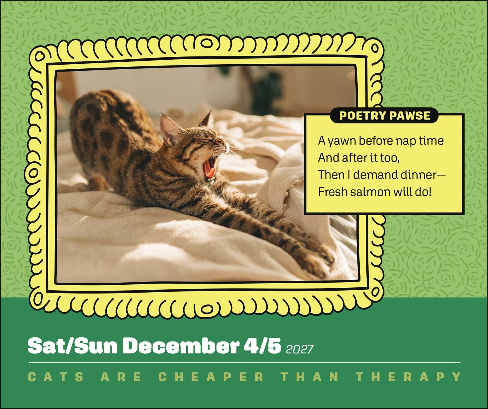 Cats Are Cheaper Than Therapy 2027 Day-to-Day Calendar