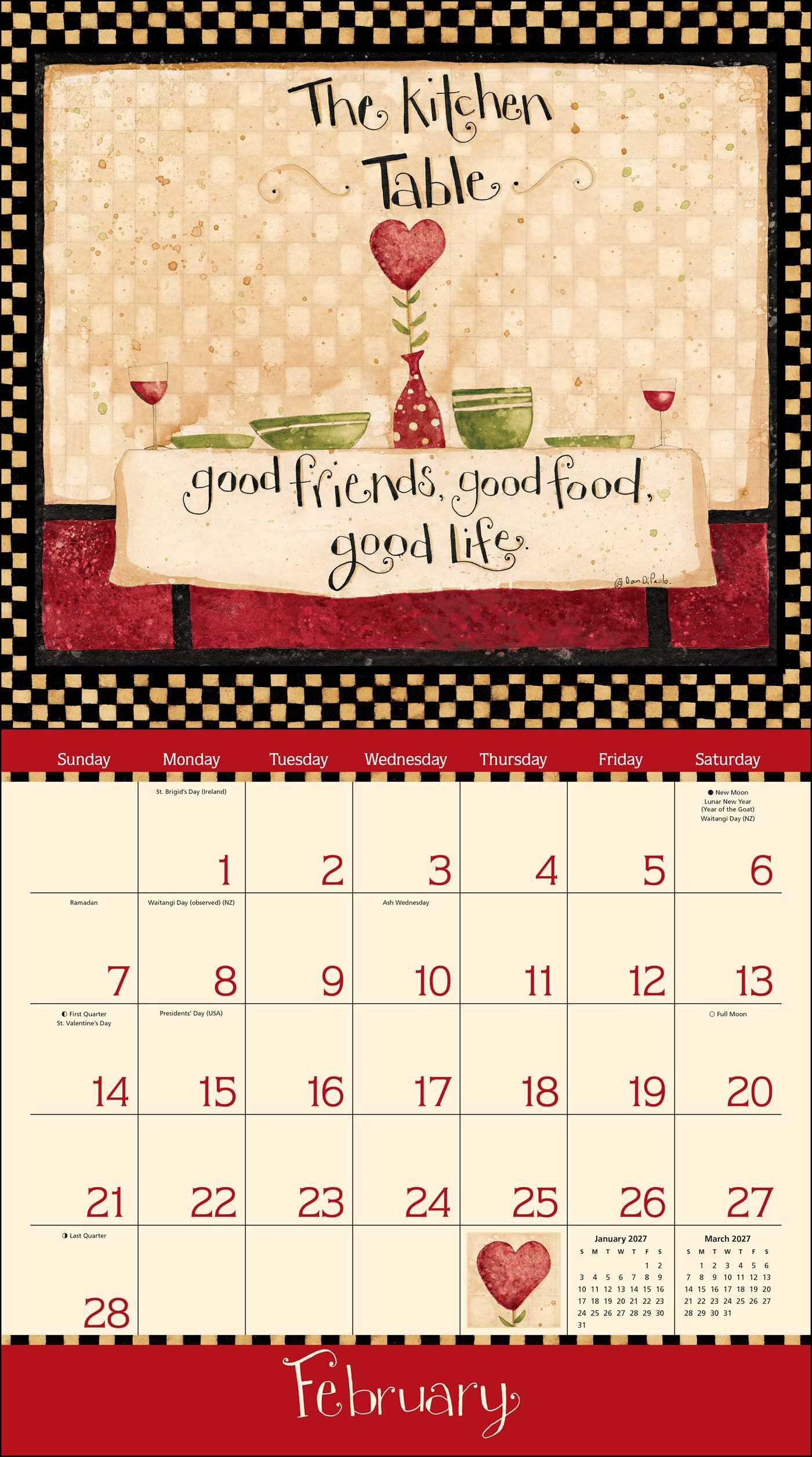 Home is in the Kitchen 2027 Deluxe Wall Calendar