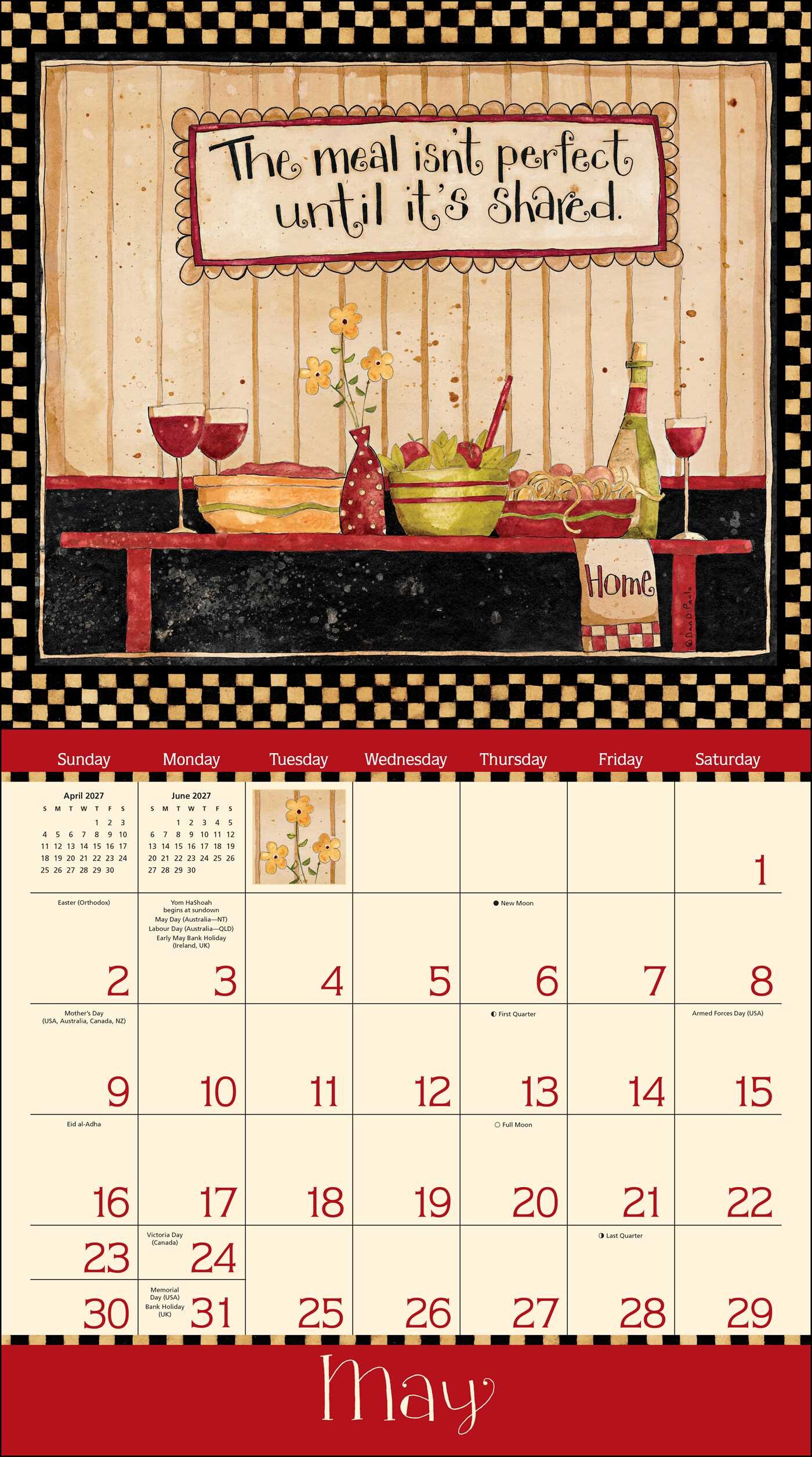 Home is in the Kitchen 2027 Deluxe Wall Calendar
