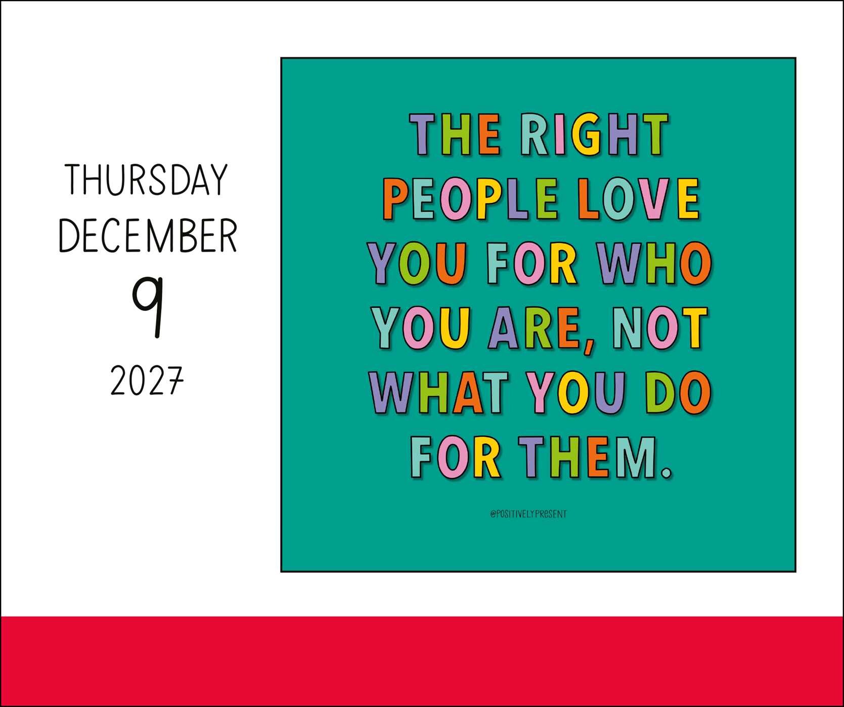 Positively Present 2027 Day-to-Day Calendar