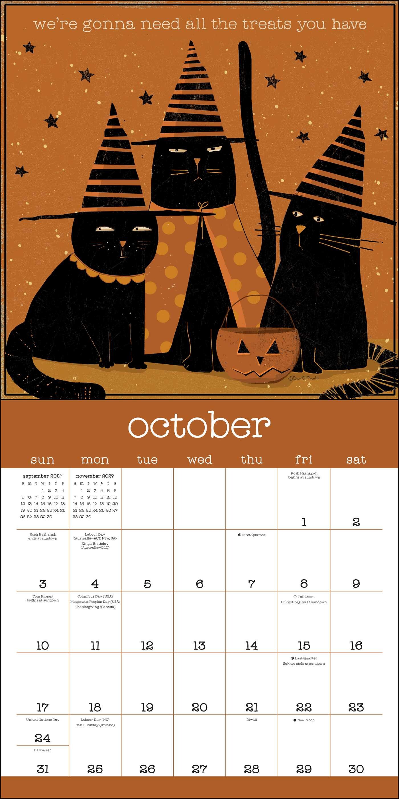 Year of Snarky Cats 2027 Wall Calendar