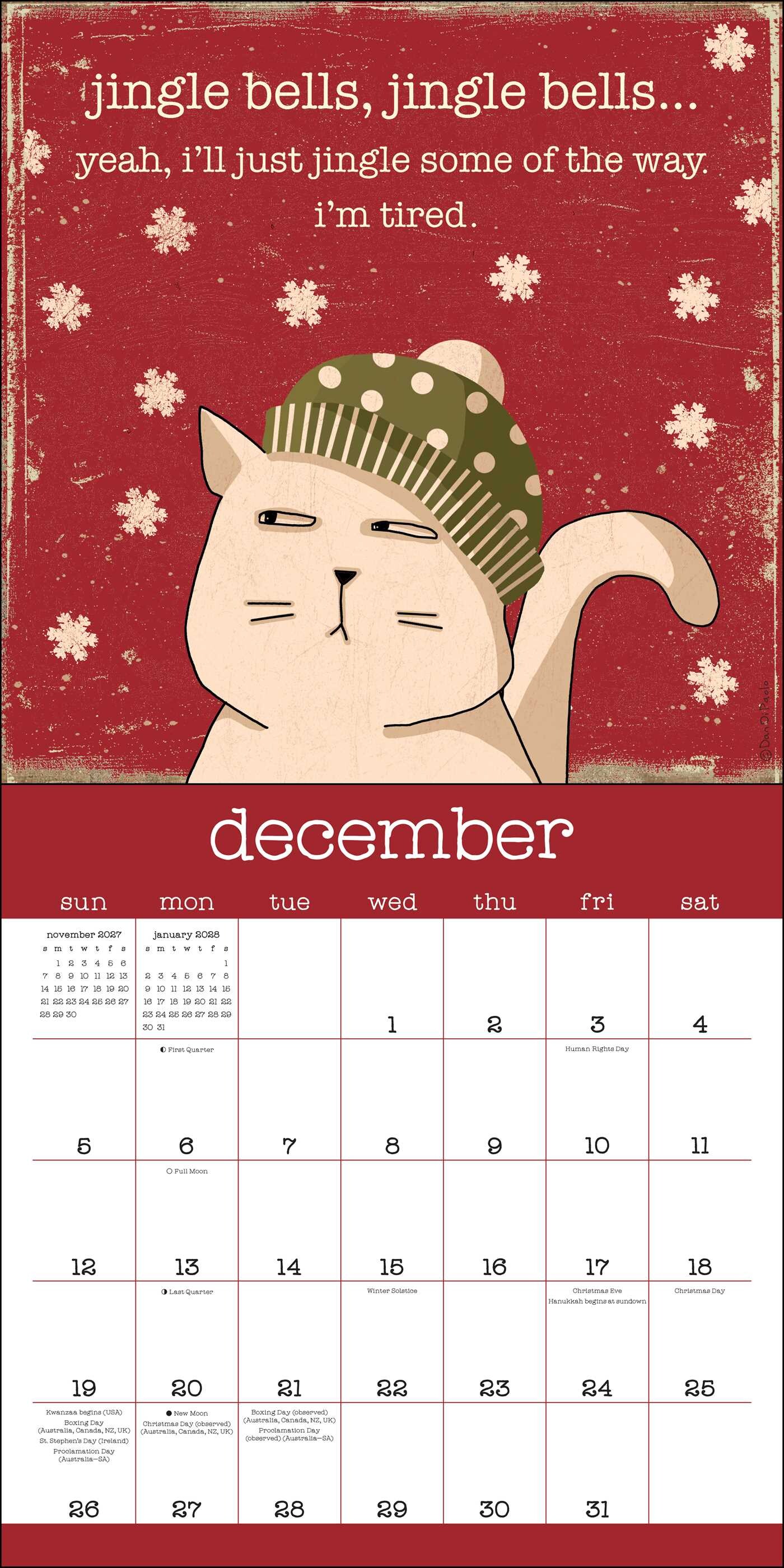 Year of Snarky Cats 2027 Wall Calendar