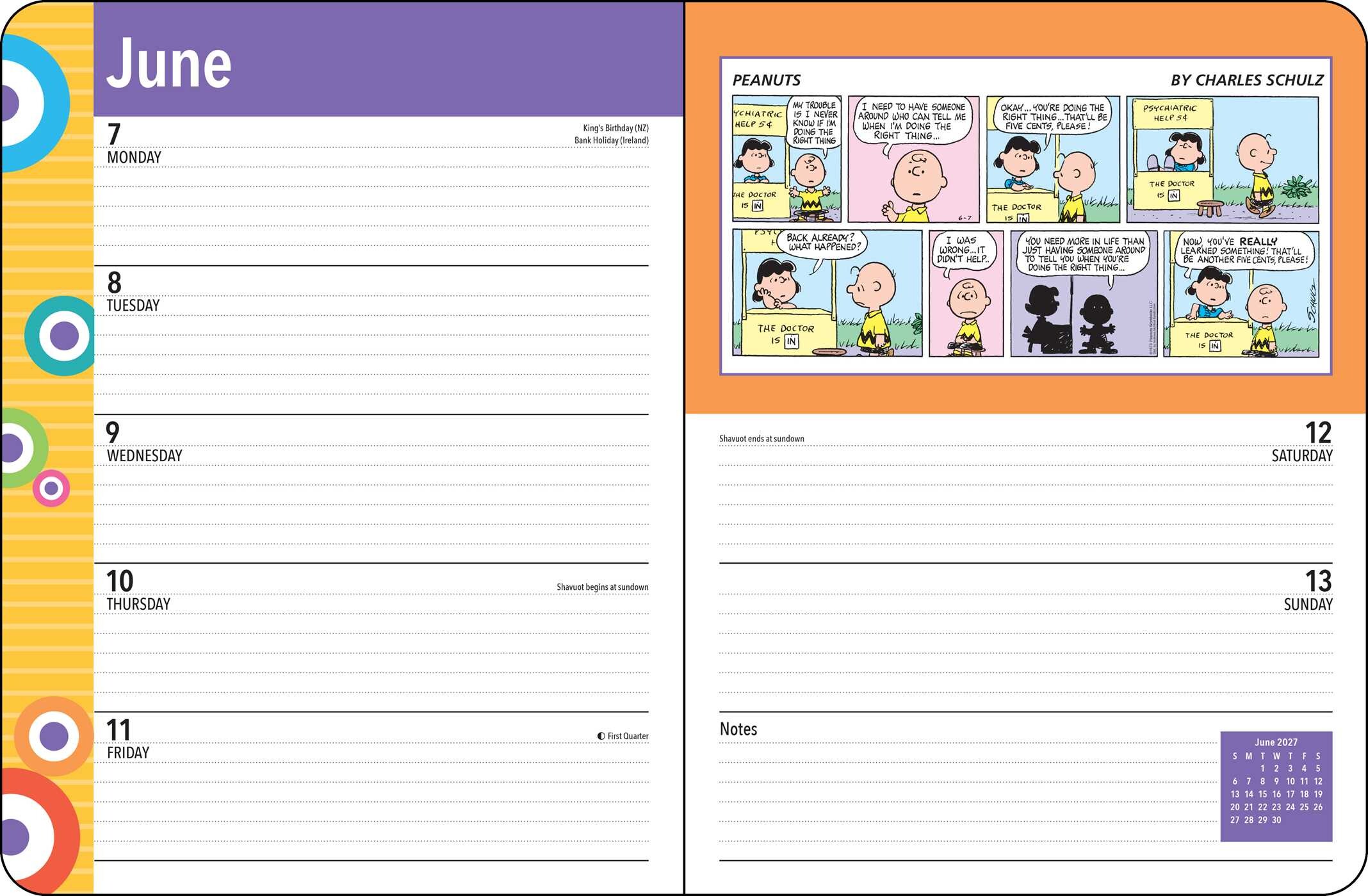 PEANUTS® 2027 Monthly/Weekly Planner Calendar