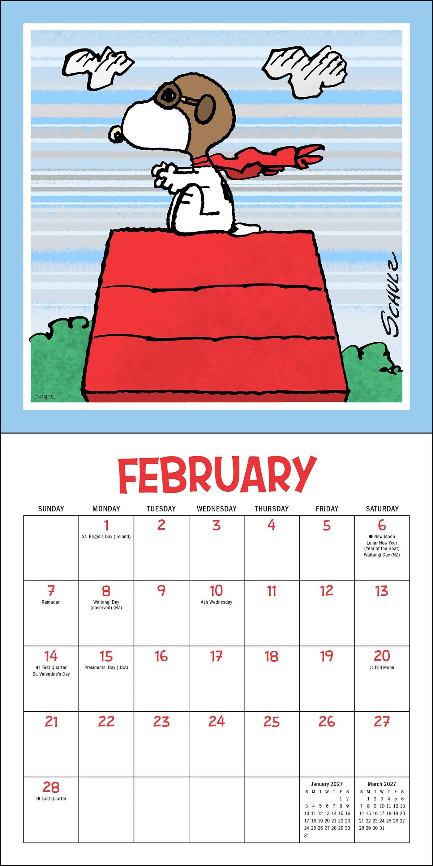 PEANUTS®: @Snoopygrams 2027 Mini Wall Calendar