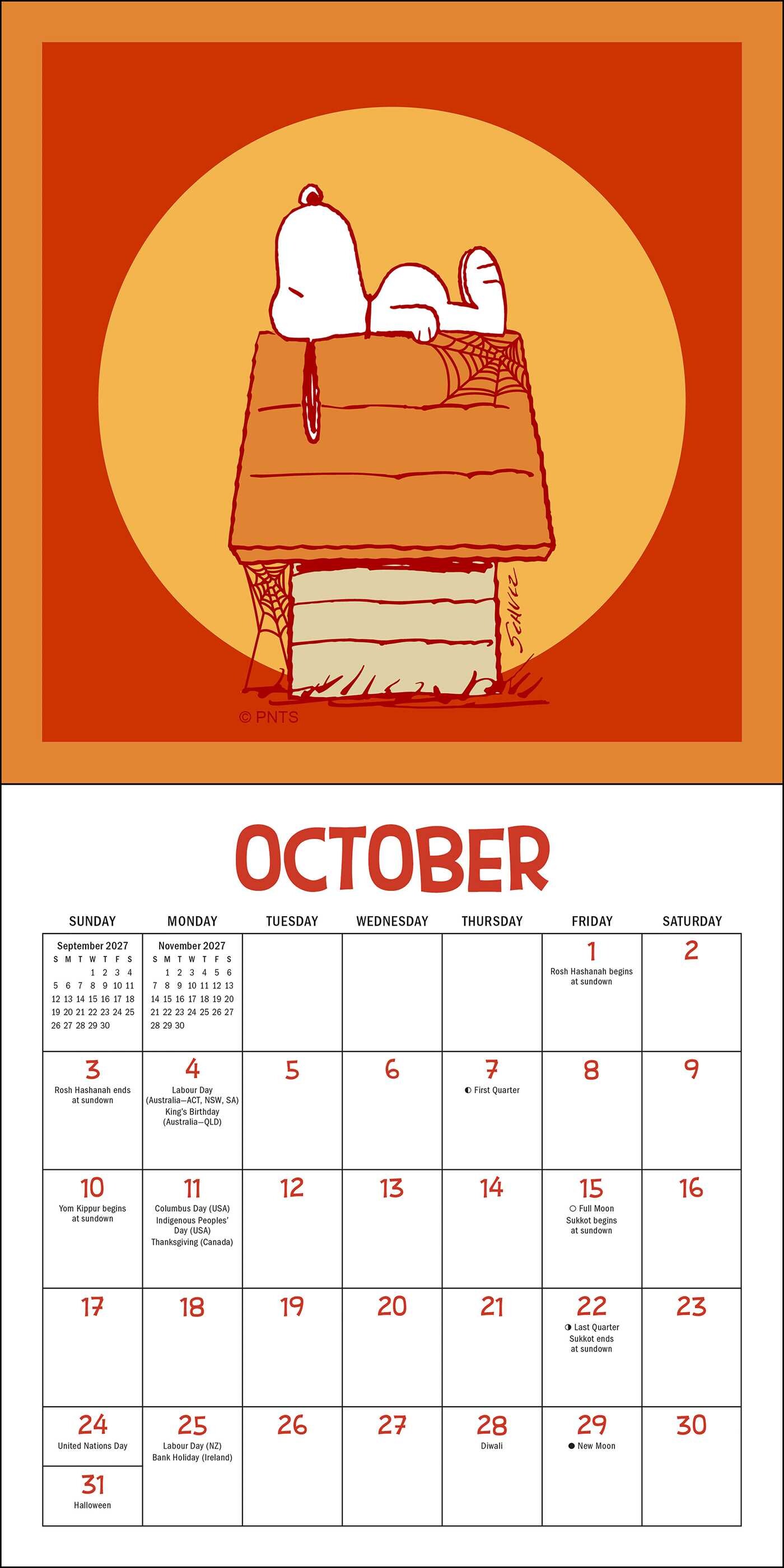 PEANUTS®: @Snoopygrams 2027 Mini Wall Calendar
