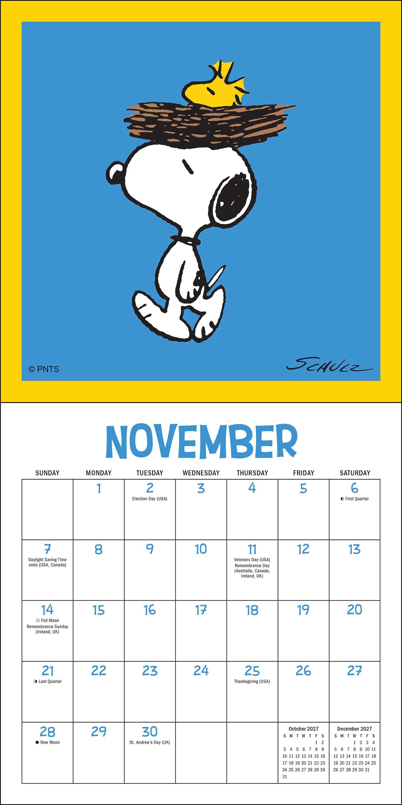 PEANUTS®: @Snoopygrams 2027 Mini Wall Calendar