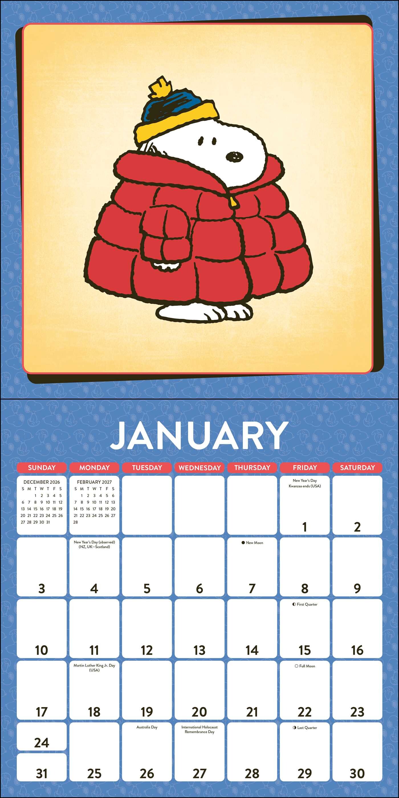 PEANUTS®: SNOOPY 2027 Wall Calendar with Notecards