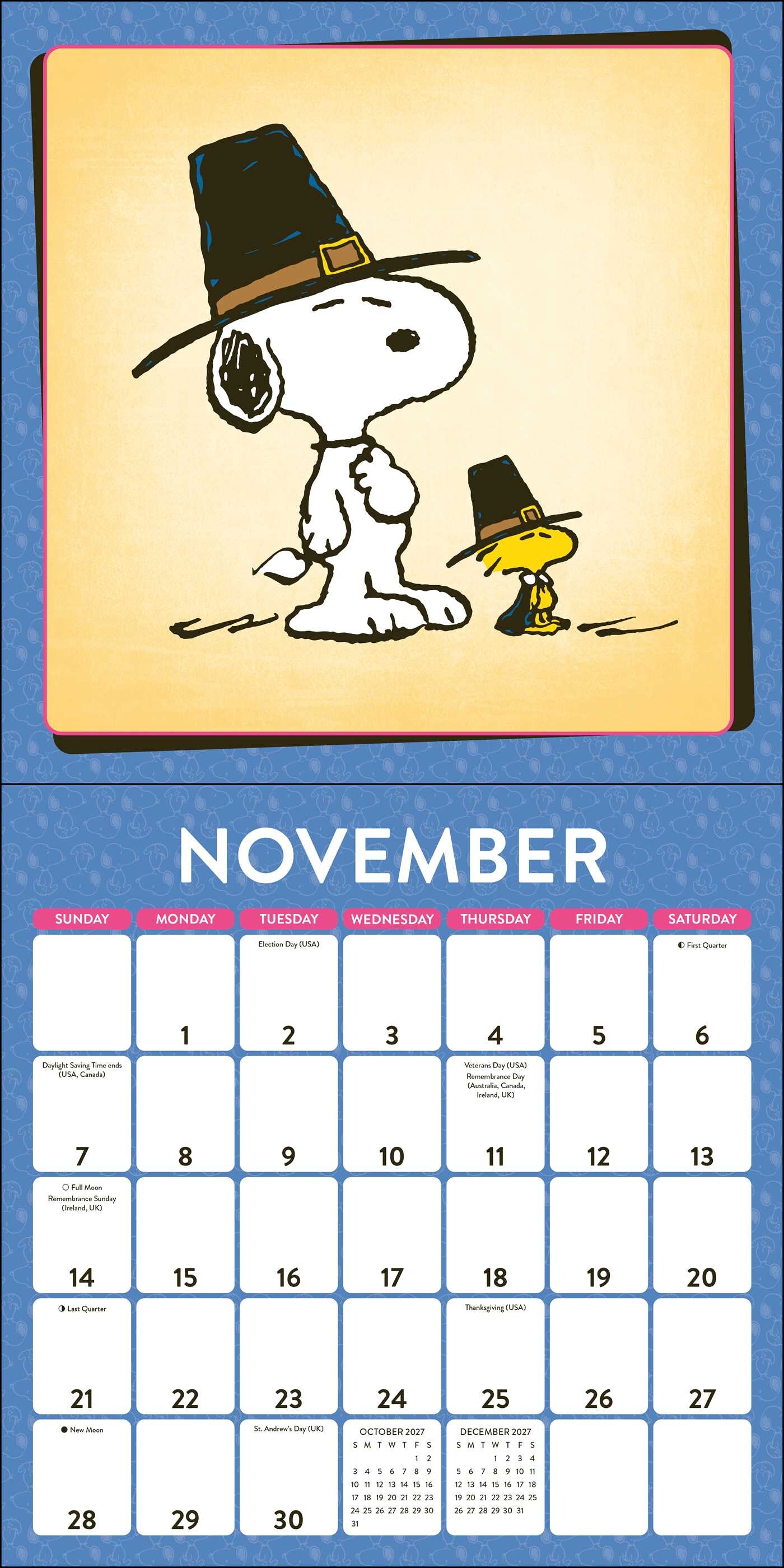 PEANUTS®: SNOOPY 2027 Wall Calendar with Notecards