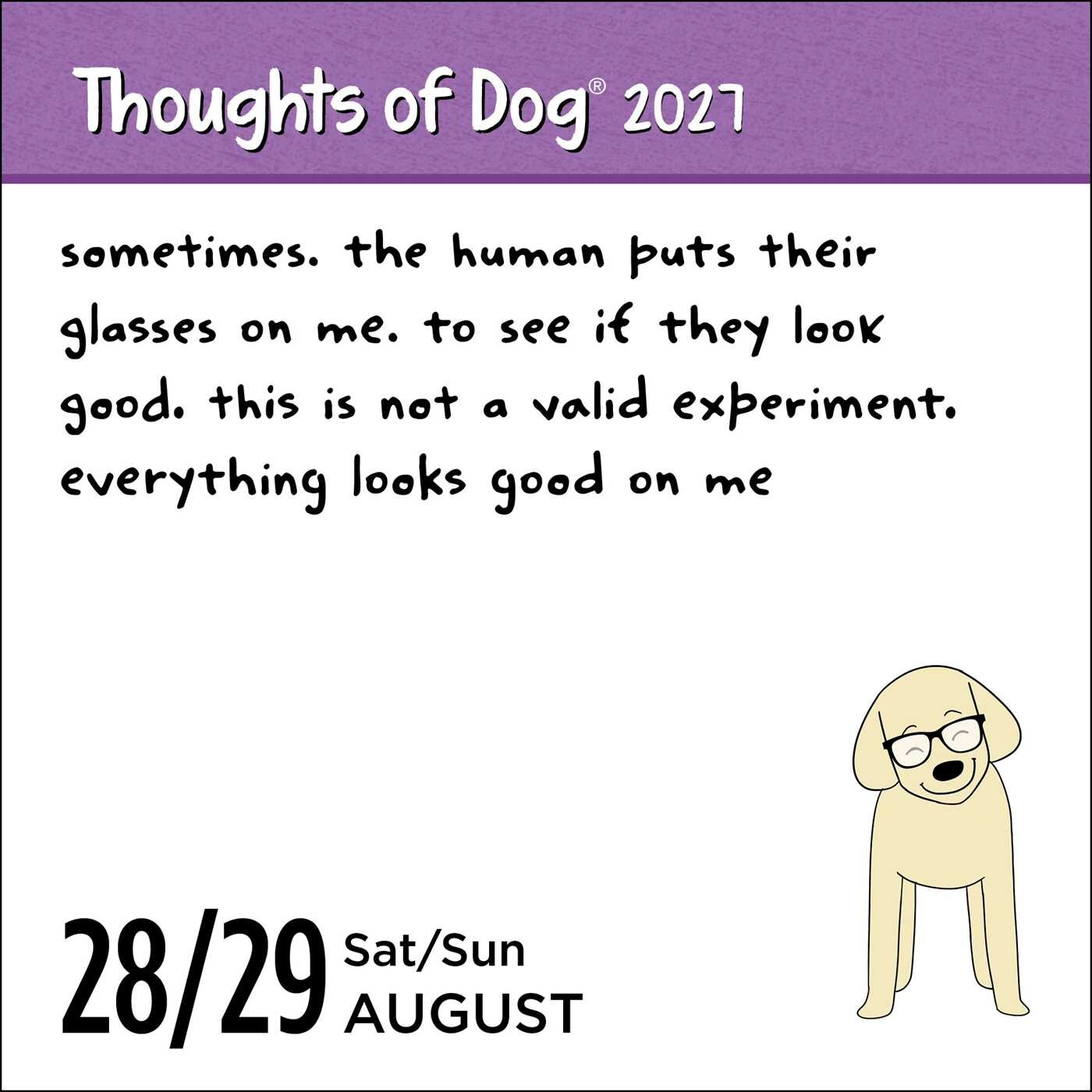 Thoughts of Dog 2027 Day-to-Day Calendar