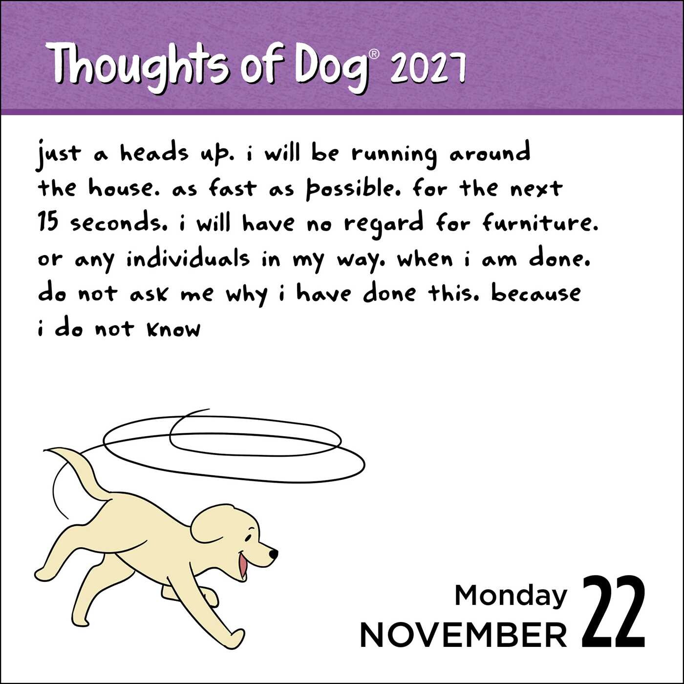 Thoughts of Dog 2027 Day-to-Day Calendar