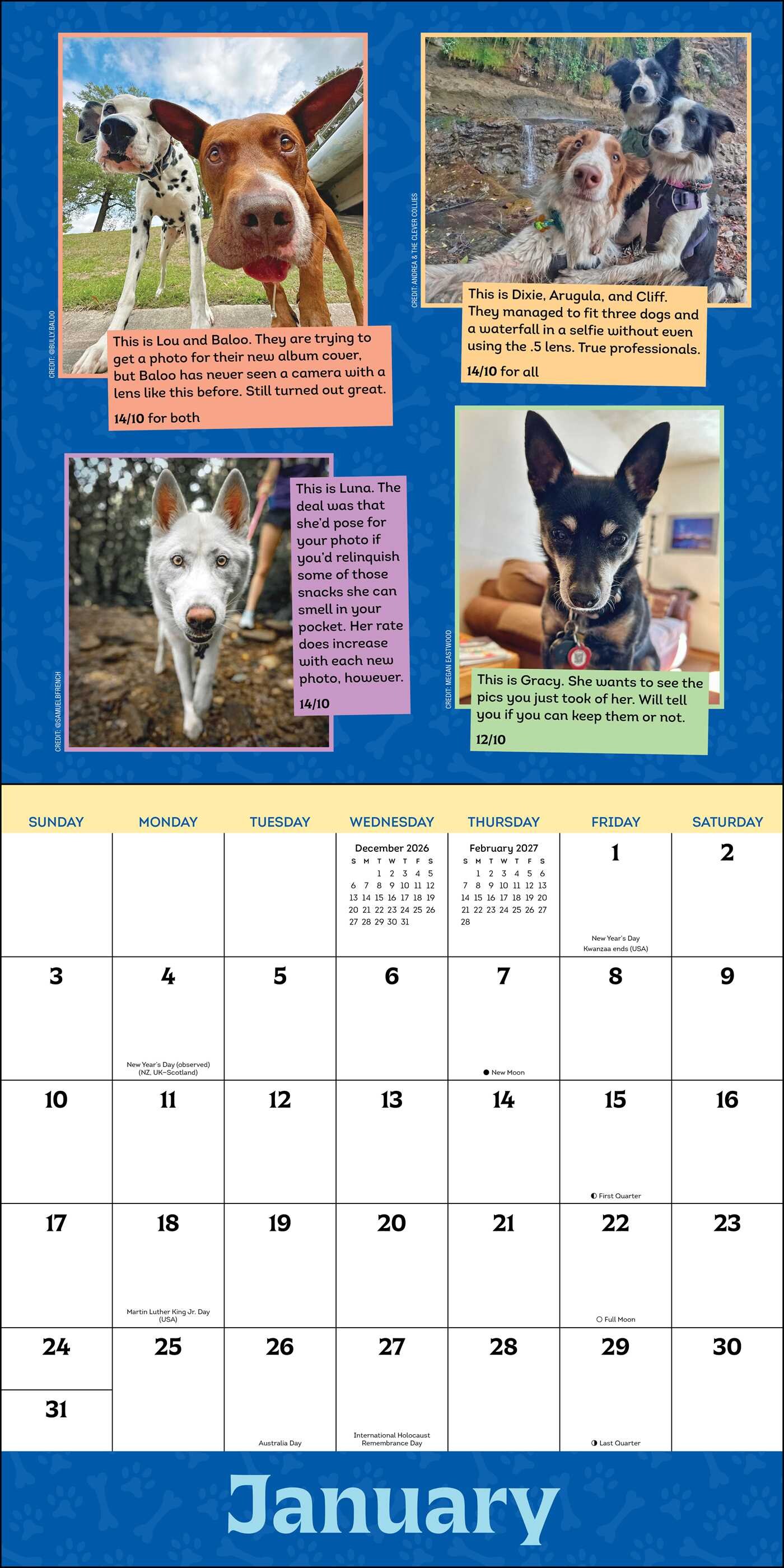 WeRateDogs 2027 Wall Calendar