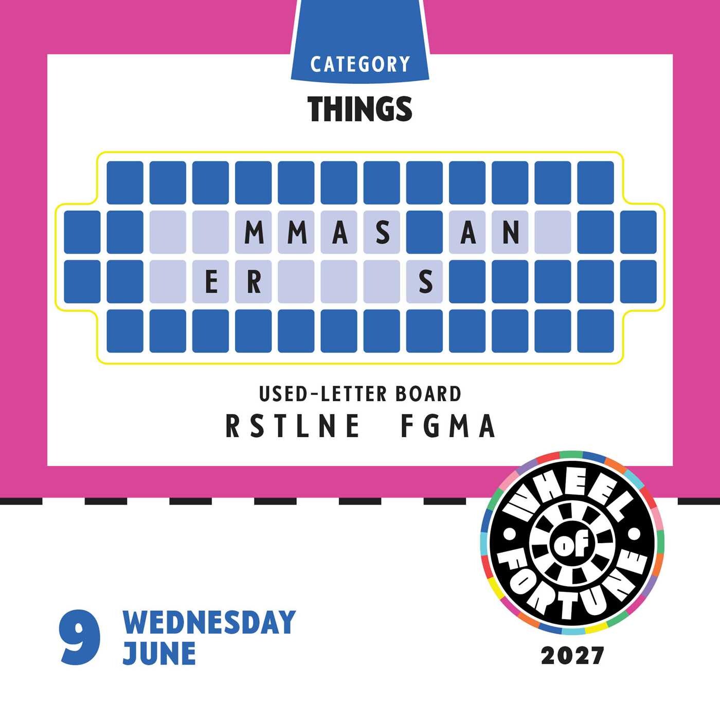WHEEL OF FORTUNE® 2027 Day-to-Day Calendar