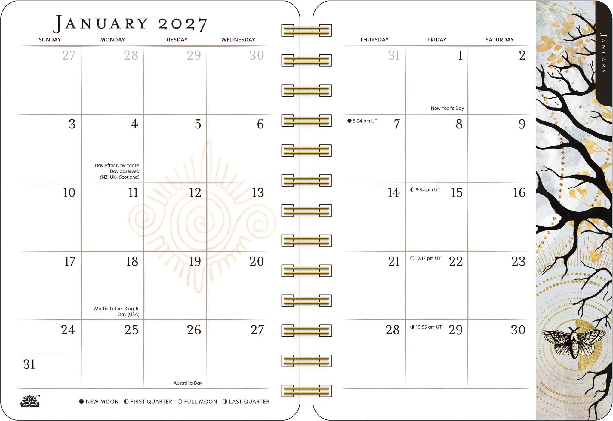 Year of the Witch 2027 Weekly Planner Calendar