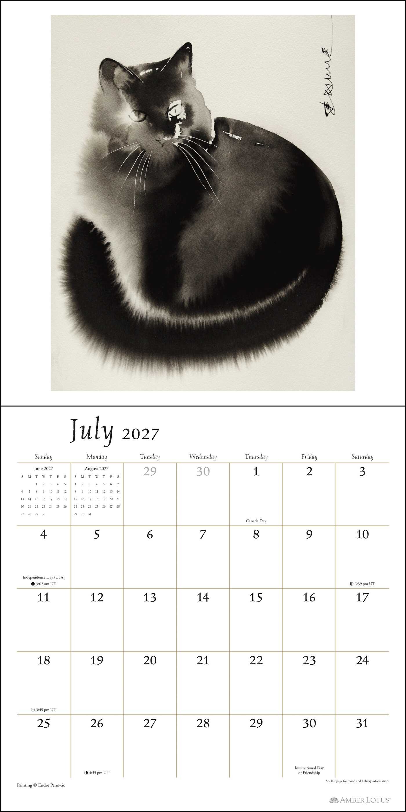 Artful Cat 2027 Wall Calendar