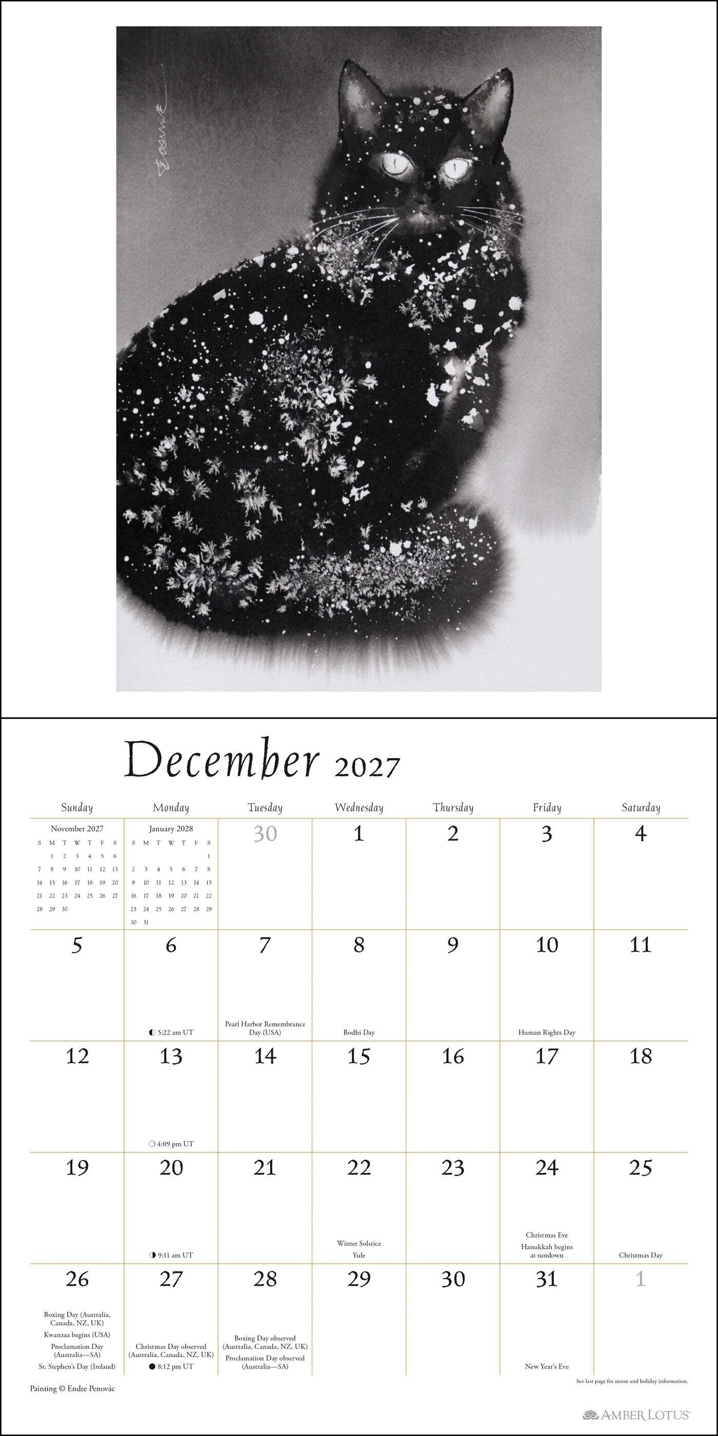 Artful Cat 2027 Wall Calendar