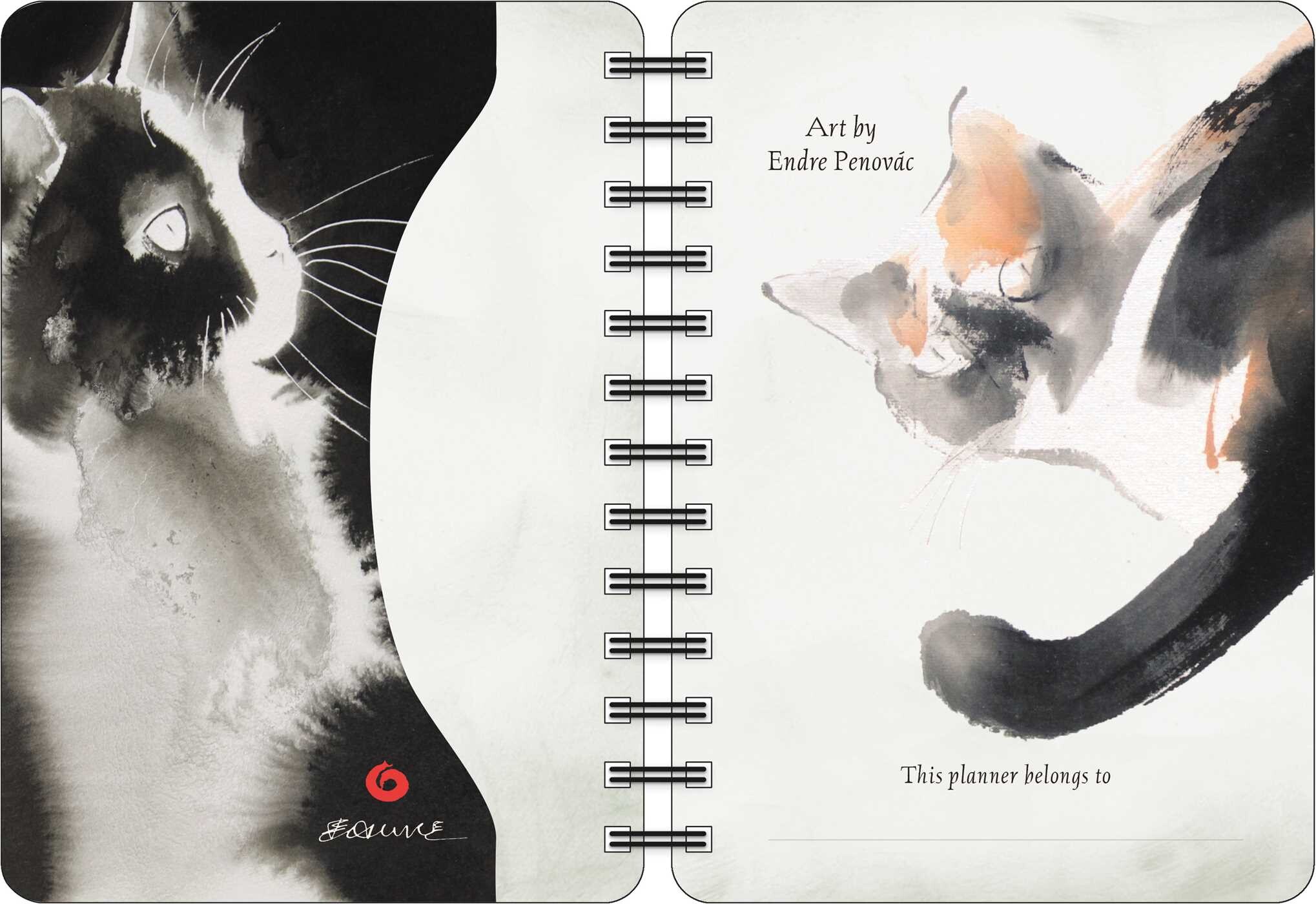 Artful Cat 2027 Weekly Planner Calendar