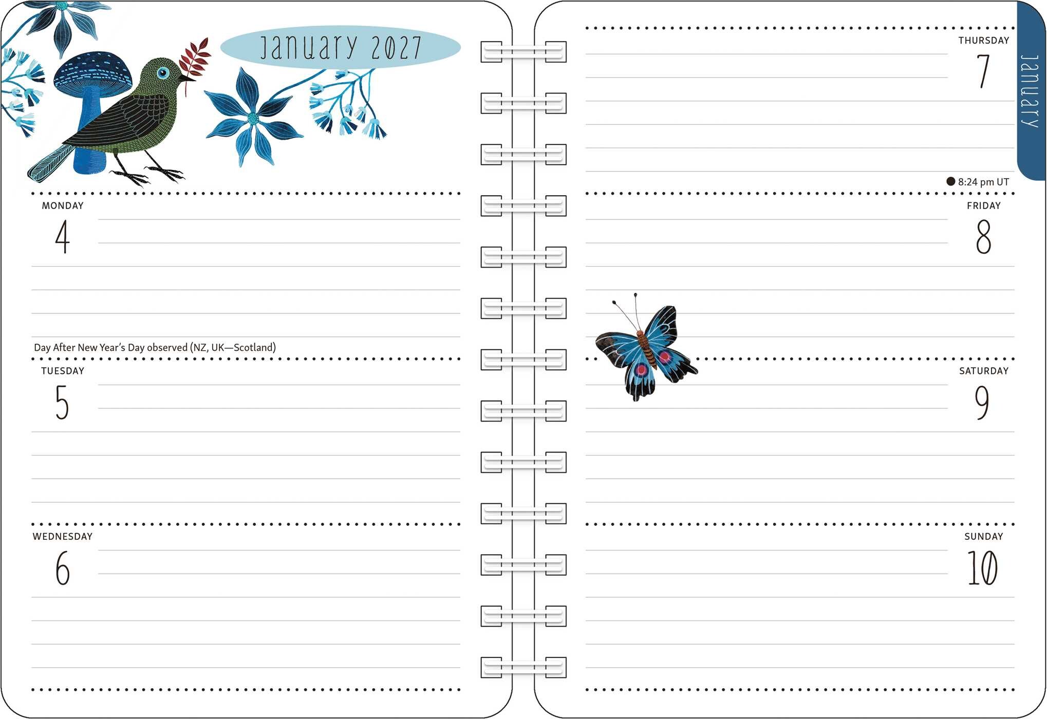 Birds of a Feather 2027 Weekly Planner Calendar