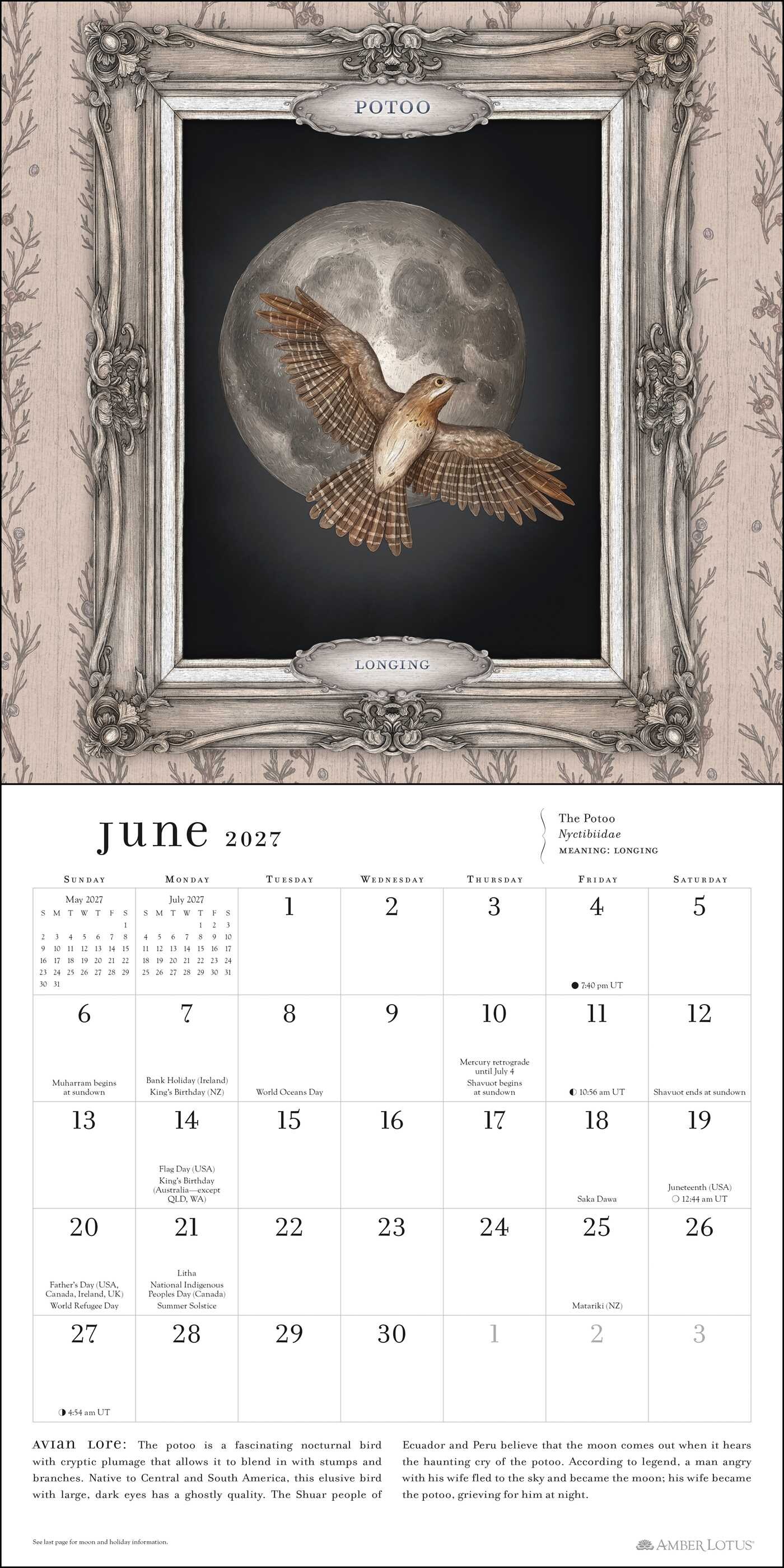 Ornithography 2027 Wall Calendar