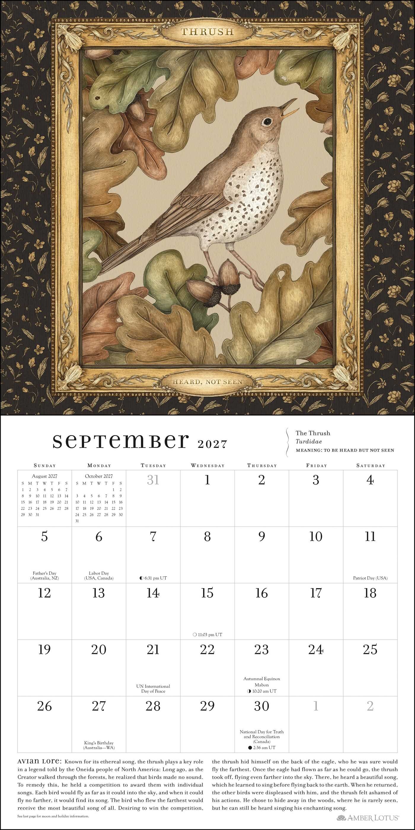 Ornithography 2027 Wall Calendar