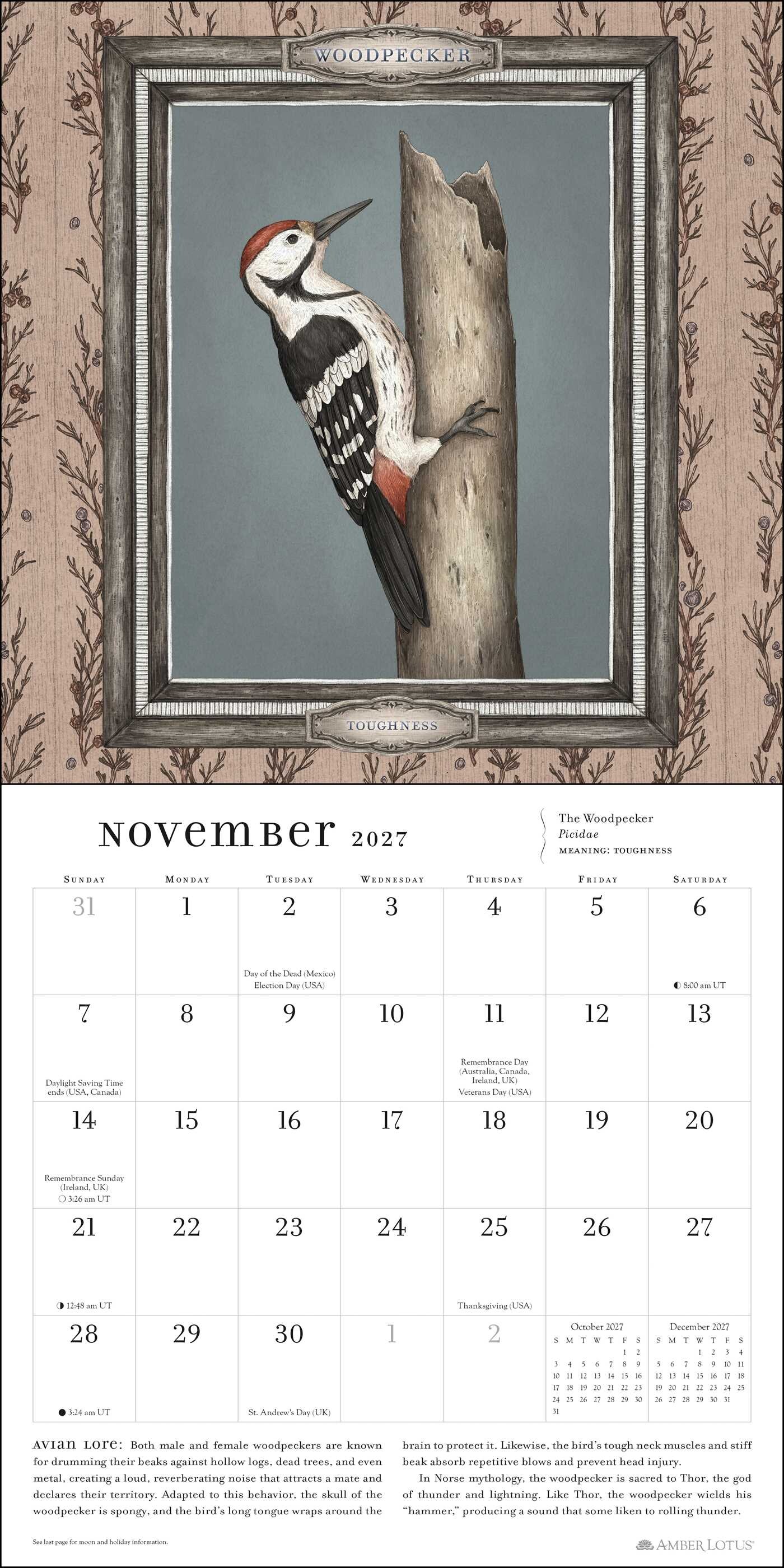 Ornithography 2027 Wall Calendar