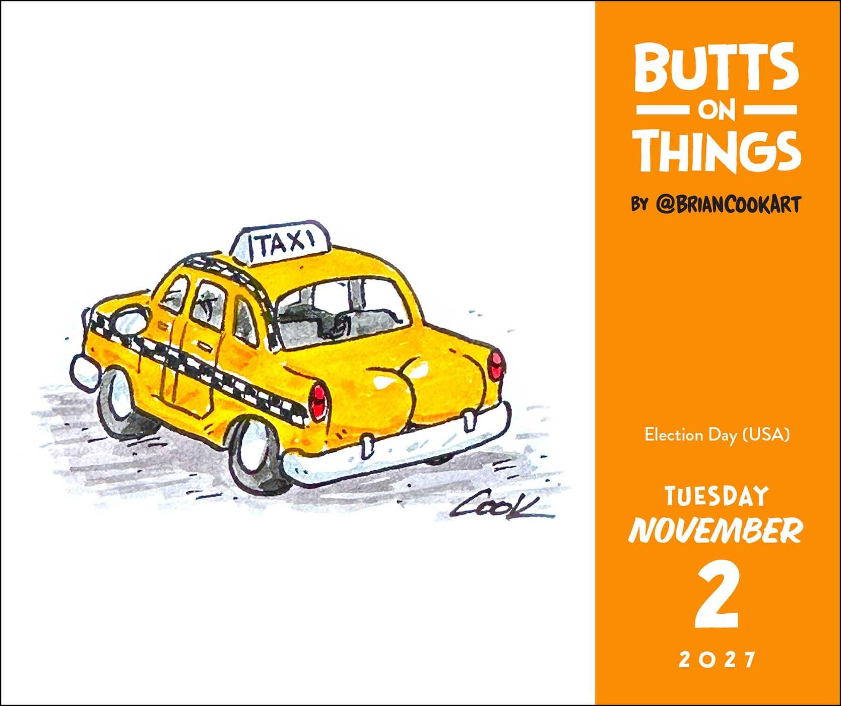 Butts on Things 2027 Day-to-Day Calendar
