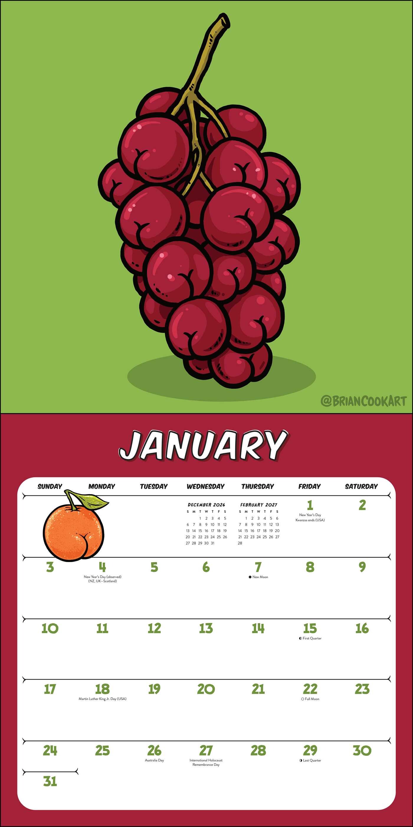 Butts on Things 2027 Wall Calendar