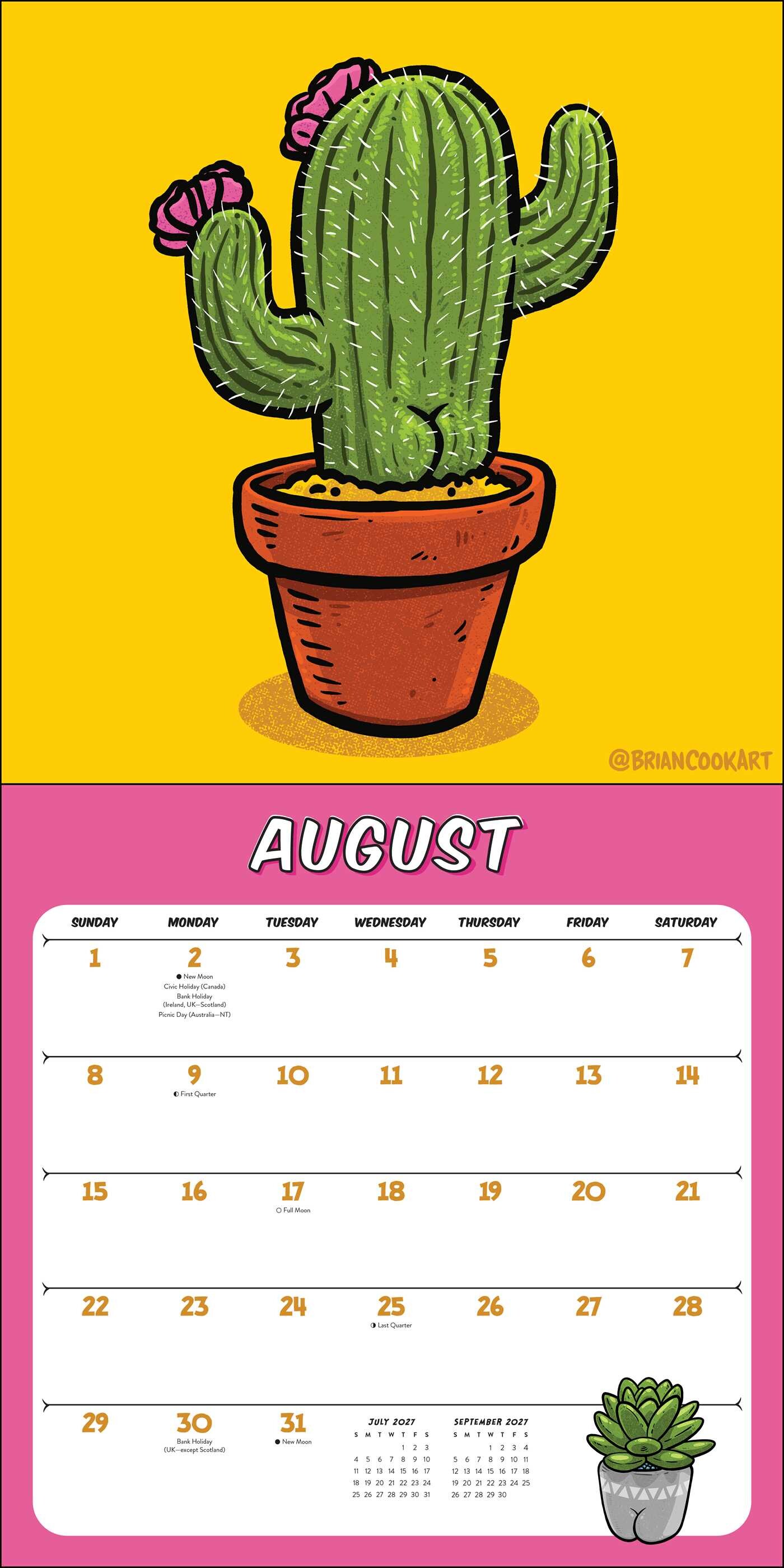 Butts on Things 2027 Wall Calendar