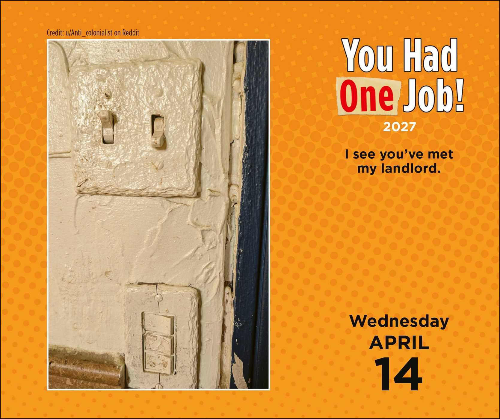 You Had One Job 2027 Day-to-Day Calendar