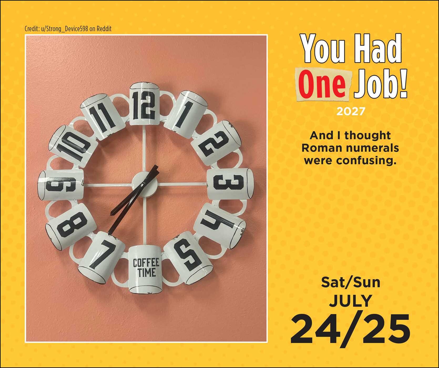 You Had One Job 2027 Day-to-Day Calendar