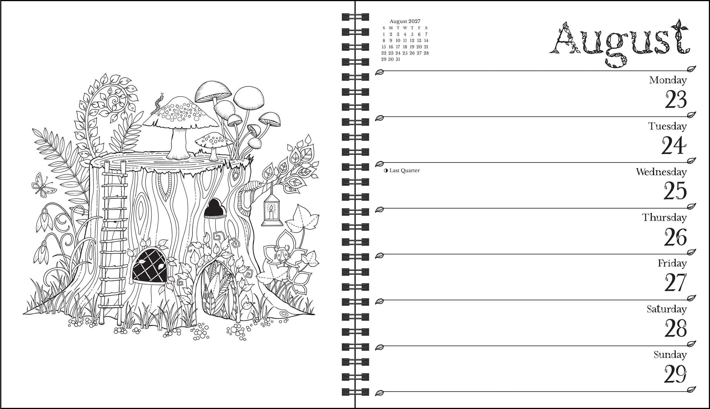 Johanna Basford 2027 Weekly Coloring Calendar